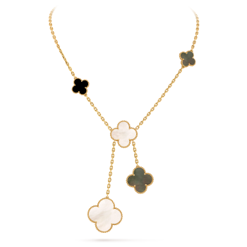 Magic Alhambra long necklace, 1 motif 18K yellow gold