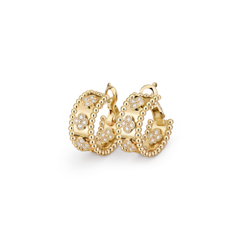 Van Cleef & Arpels クローバーピアス　カーネリアン Van Cleef ＆ Arpels】ヴァンクリーフ&アーペル『K18PG ペルレ
