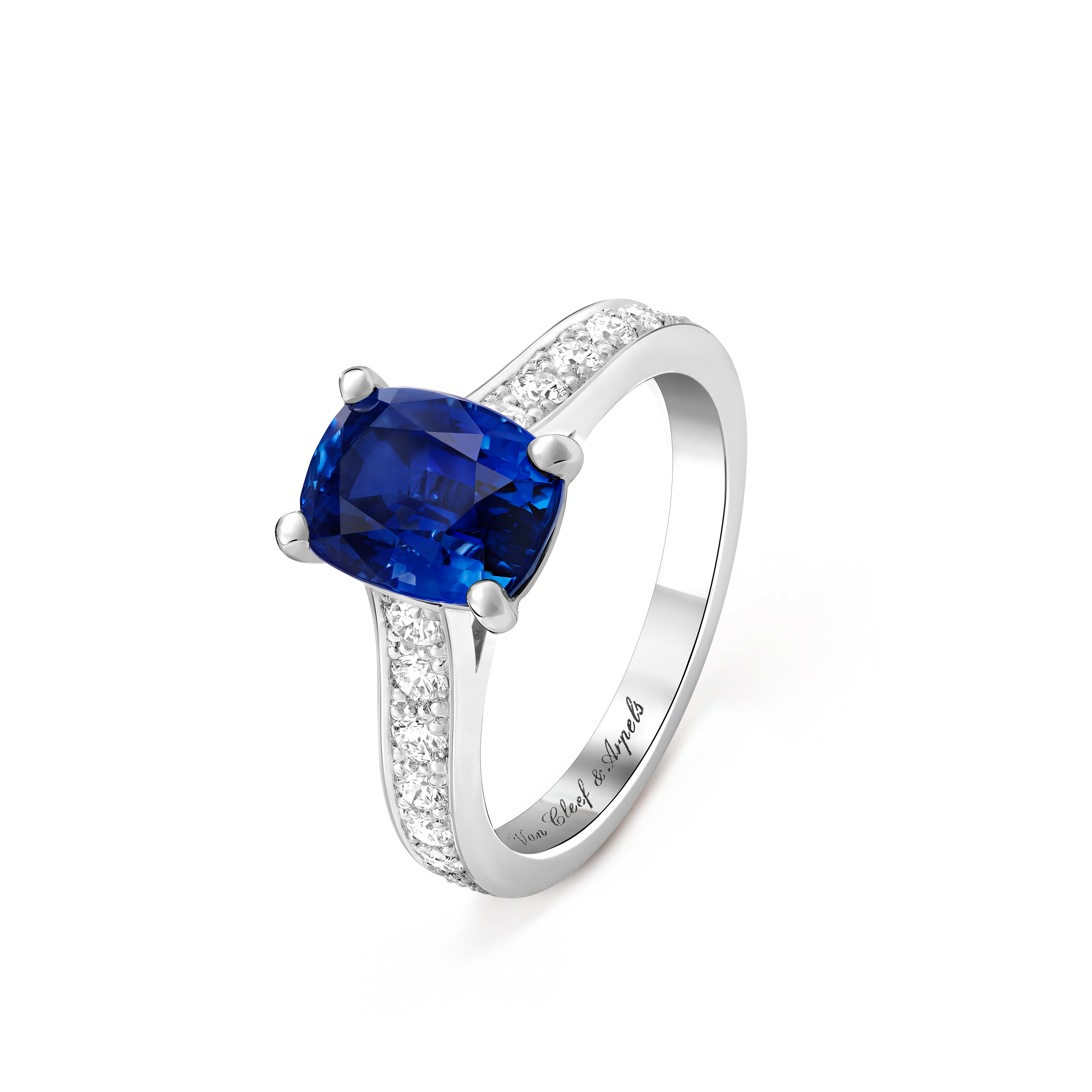 ロマンス ソリティア サファイア、2.80カラット プラチナ, 様々な種類 - ヴァン クリーフ&アーペル - Van Cleef & Arpels