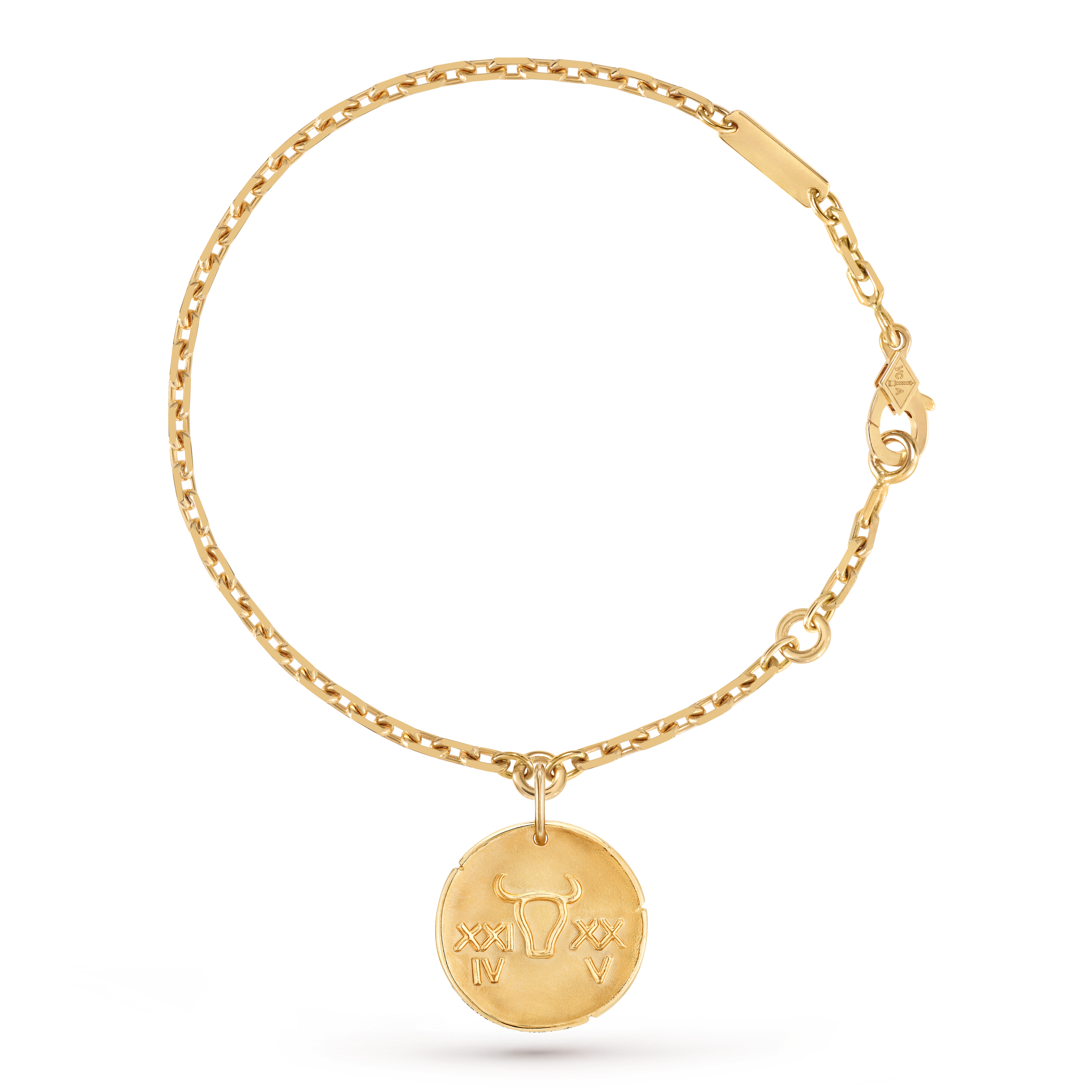 Zodiaque bracelet Tauri (Taurus), 18K yellow gold, Front, Jewelry Bracelet - Van Cleef & Arpels