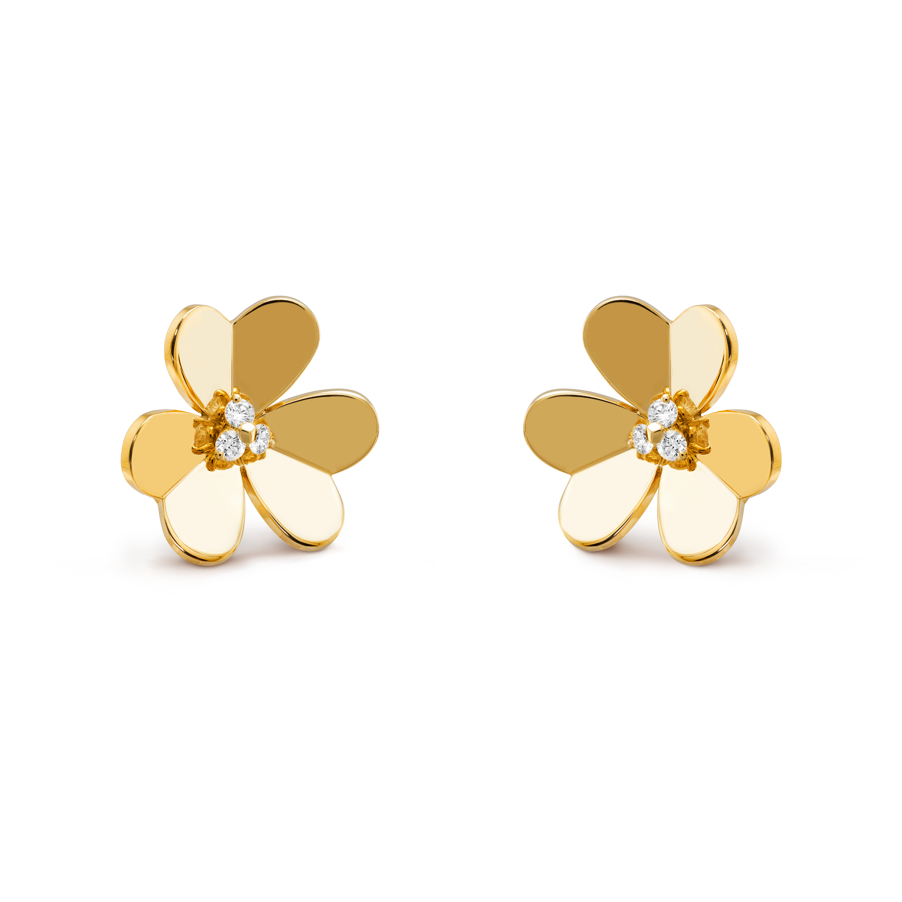 Frivole earrings large model 18K yellow gold Diamond Van Cleef