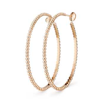 ペルレ ゴールドパール フープピアス、スモールモデル 18K