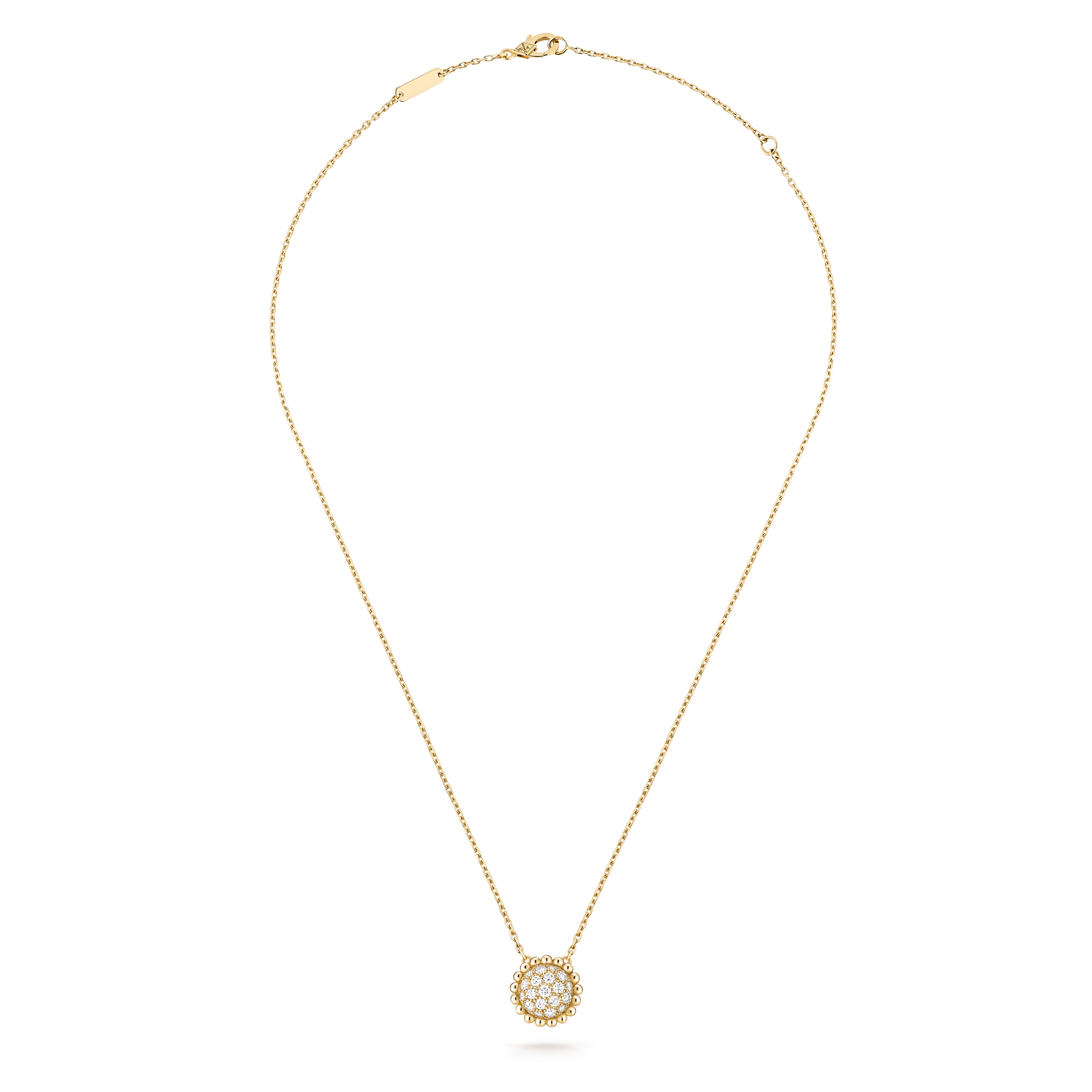 ペルレ ダイヤモンド ペンダント 18K イエローゴールド
