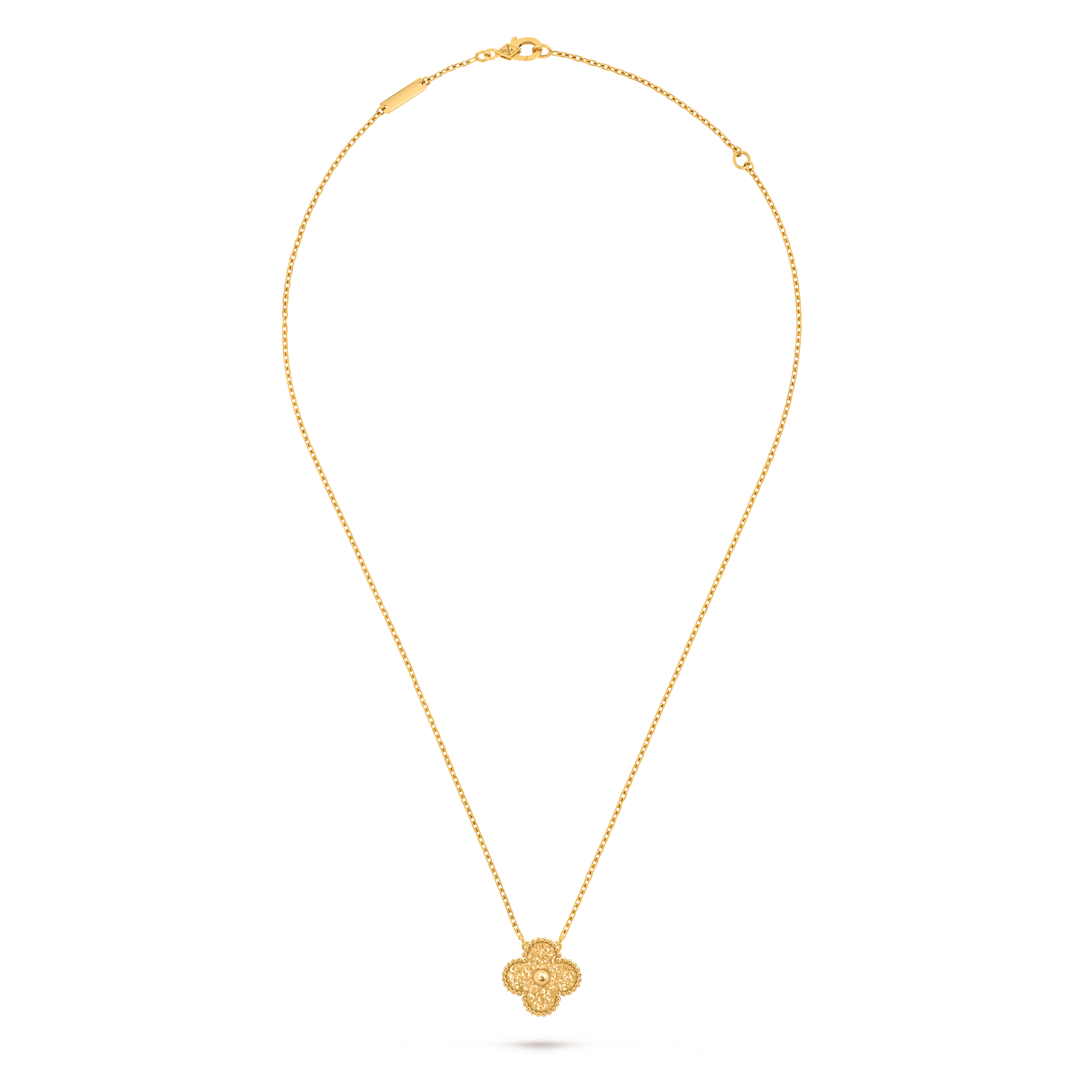 Vintage Alhambra pendant, 18K yellow gold, Front, Jewelry Pendent - Van Cleef & Arpels
