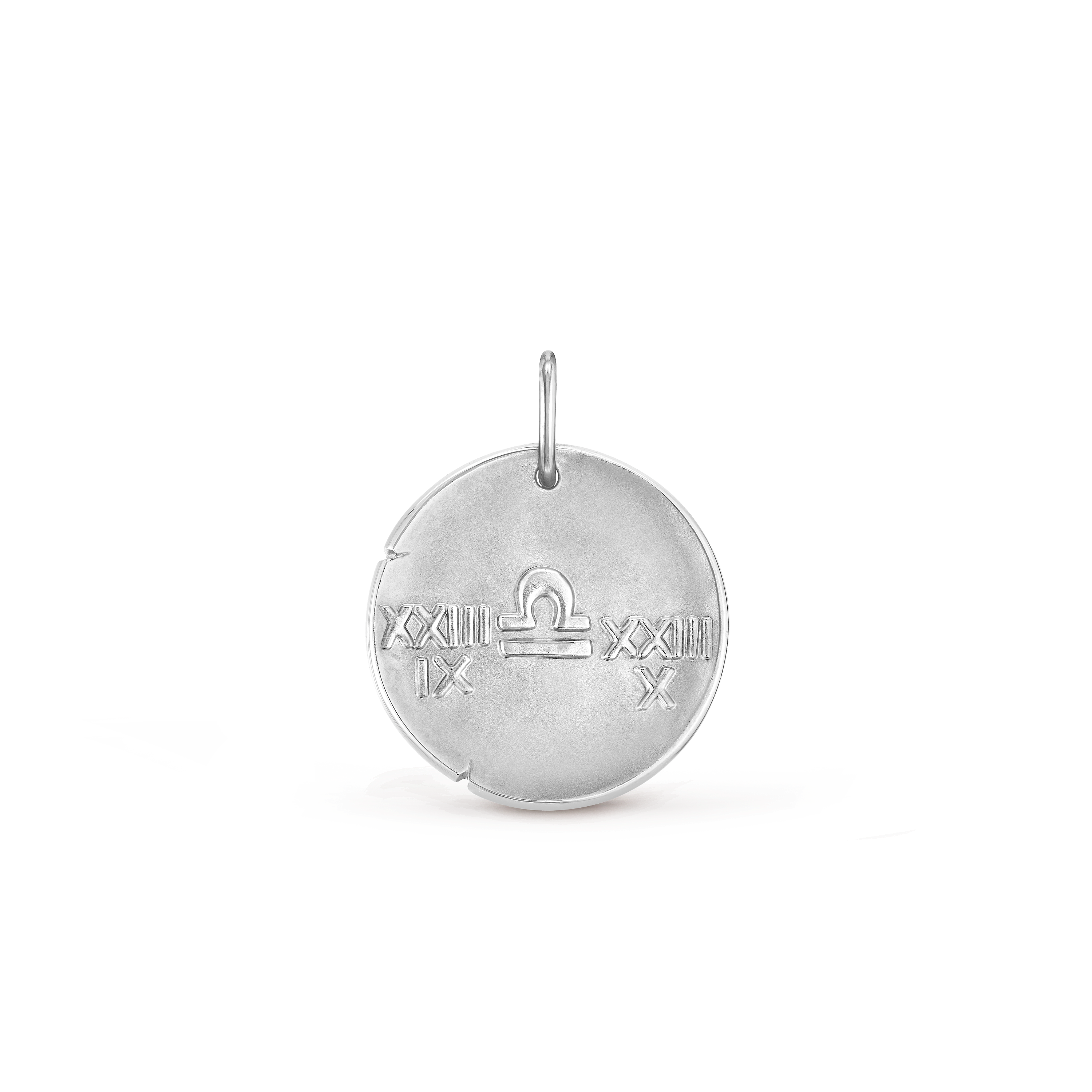 Zodiaque medal Librae (Libra), 18K white gold, Back, Jewelry Pendent - Van Cleef & Arpels
