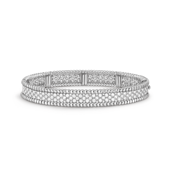 VCARN9Q100 - Perlée diamonds bracelet, 3 rows, medium model