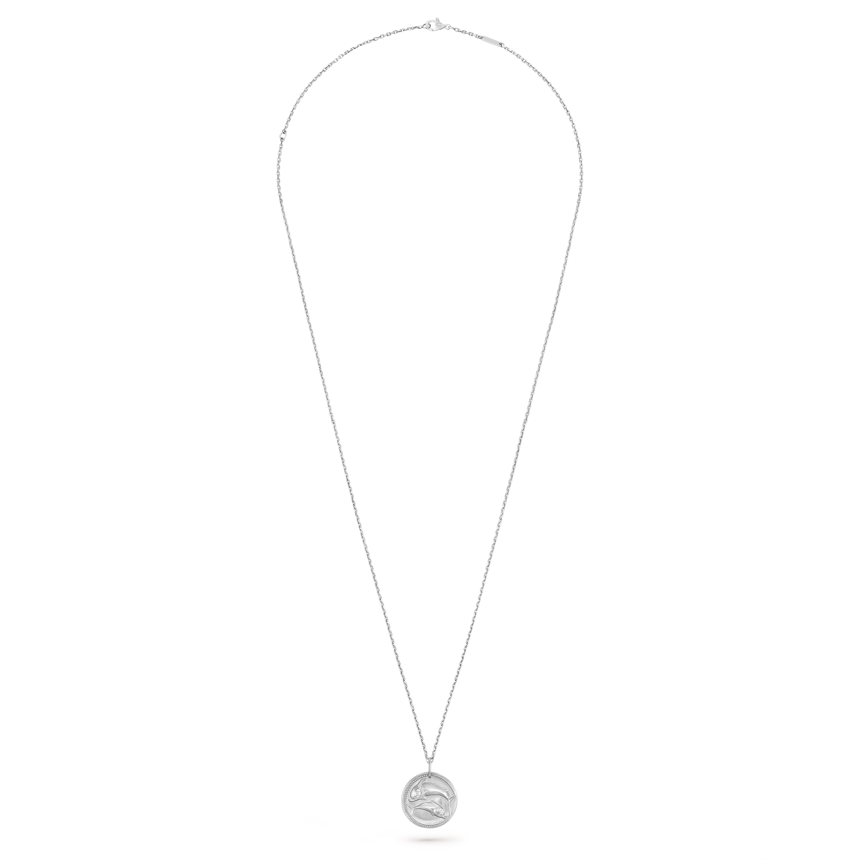ميدالية زودياك بيسيوم (الحوت), ذهب أبيض 18 قيراط, Front, Jewelry Pendent - Van Cleef & Arpels