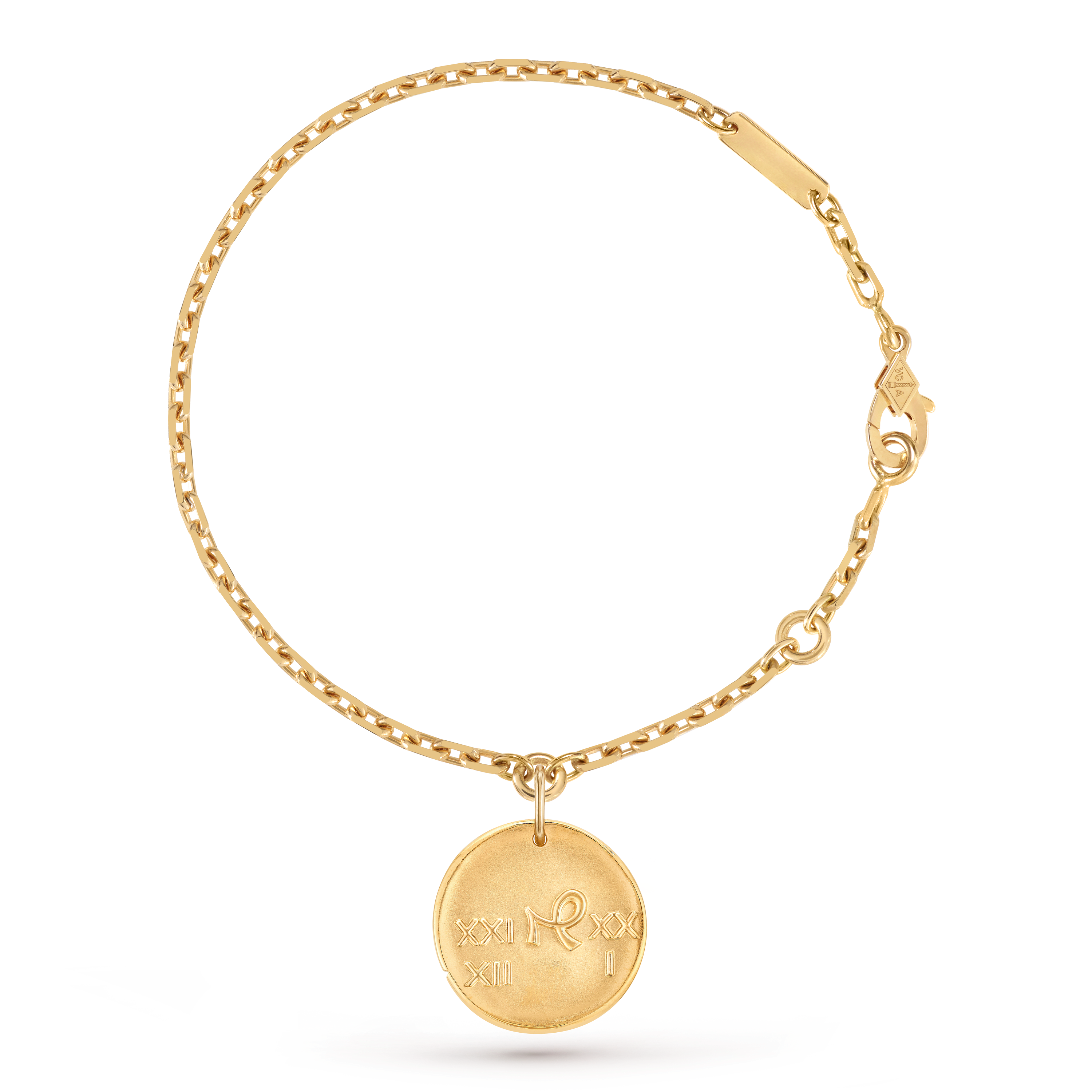 Armband Zodiaque Capricorni (Steinbock), 18 Karat Gelbgold, Front, Jewelry Bracelet - Van Cleef & Arpels