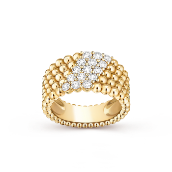 VCARP7UT00 - Bague Perlée diamants, 5 rangs
