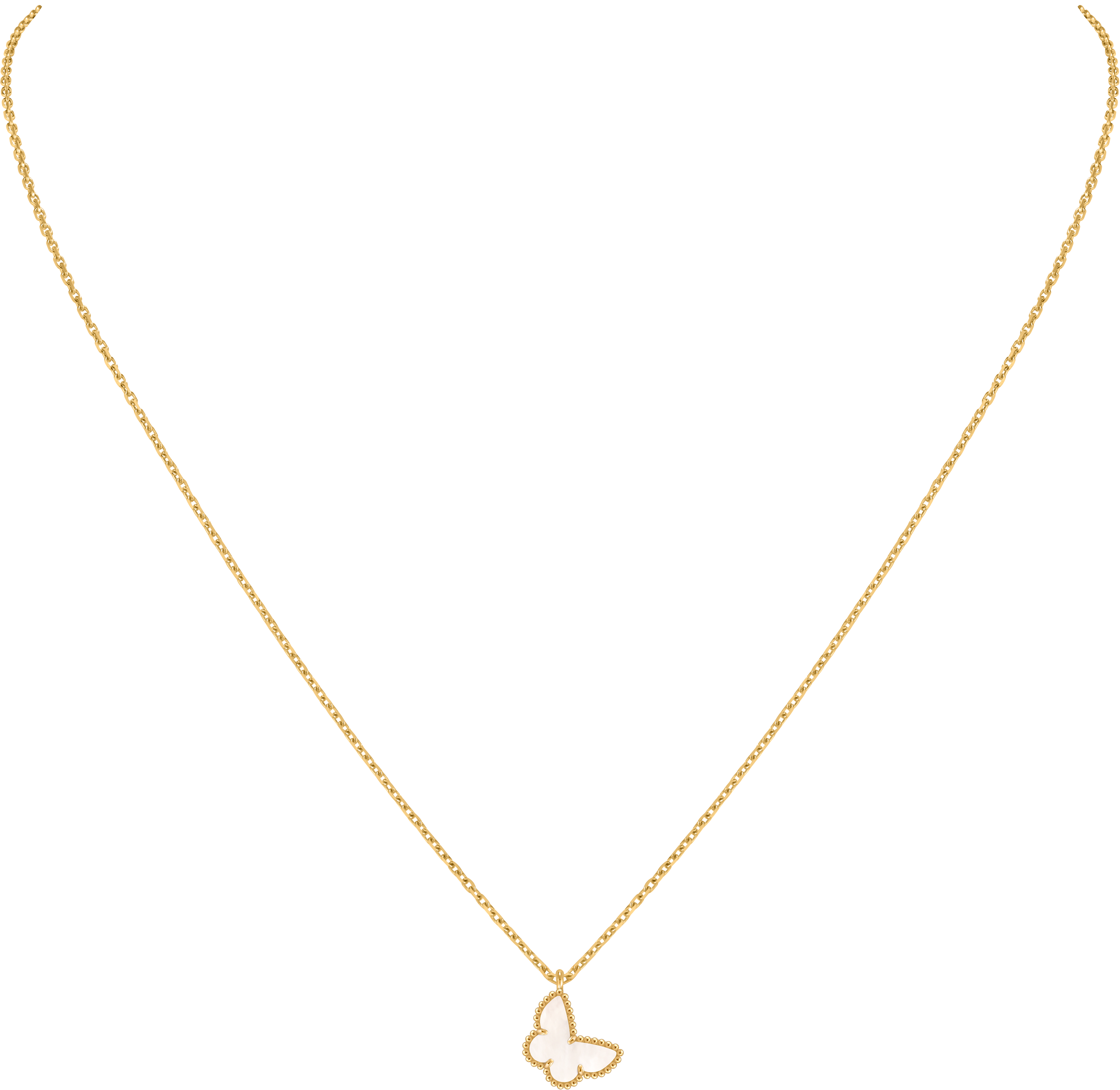 スウィート パピヨン ペンダント 18K イエローゴールド, マザー オブ