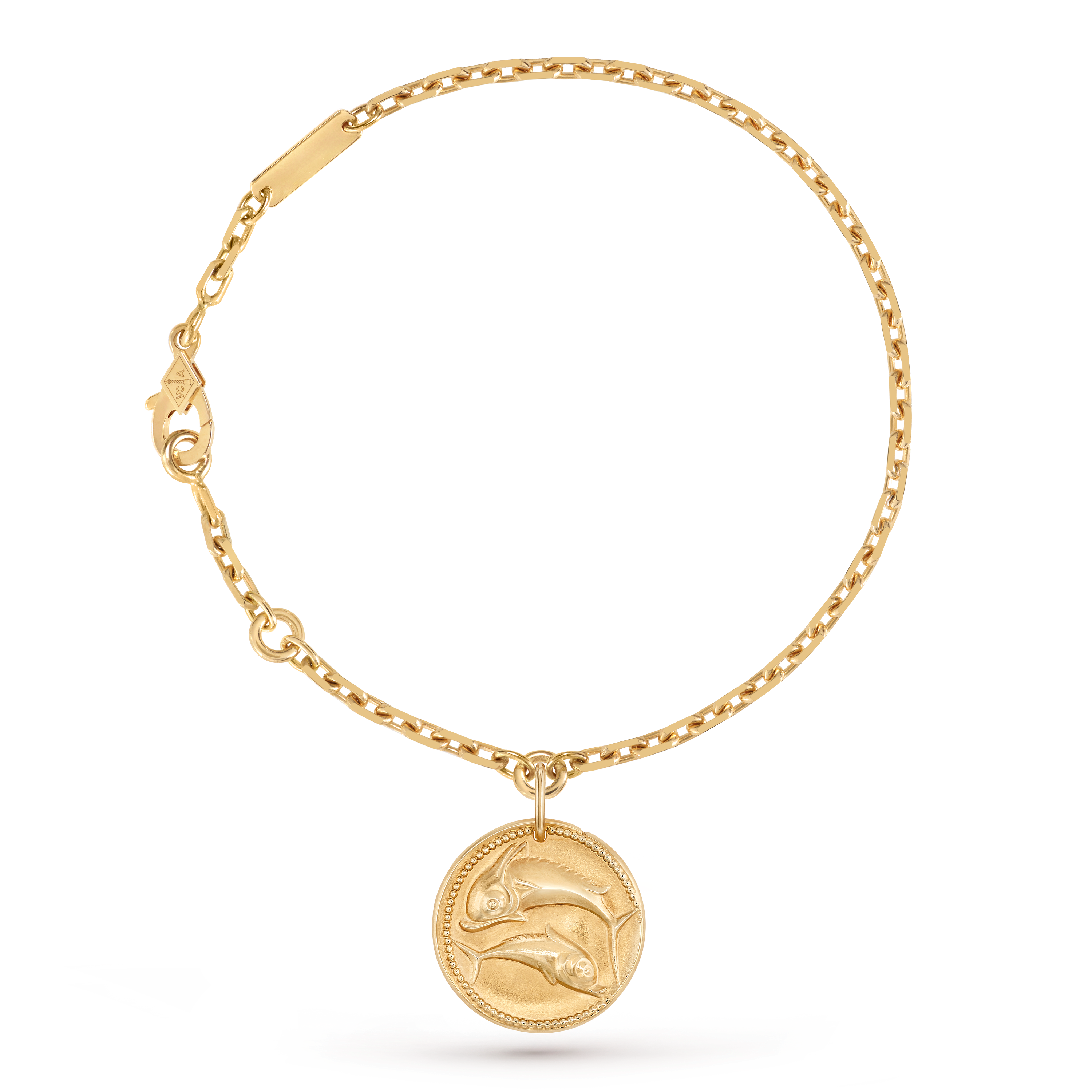 Armband Zodiaque Piscium (Fische), 18 Karat Gelbgold, Three Fourth, Jewelry Bracelet - Van Cleef & Arpels