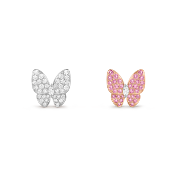 VCARO3M600 - Boucles d’oreilles Deux Papillons