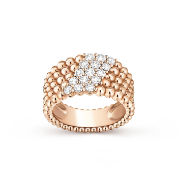 VCARP7UU00 - Perlée diamonds ring, 5 rows