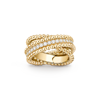 VCARP9XO00 - Perlée diamonds duo ring