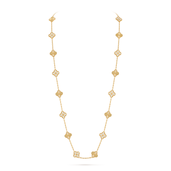 Vintage Alhambra long necklace, 20 motifs