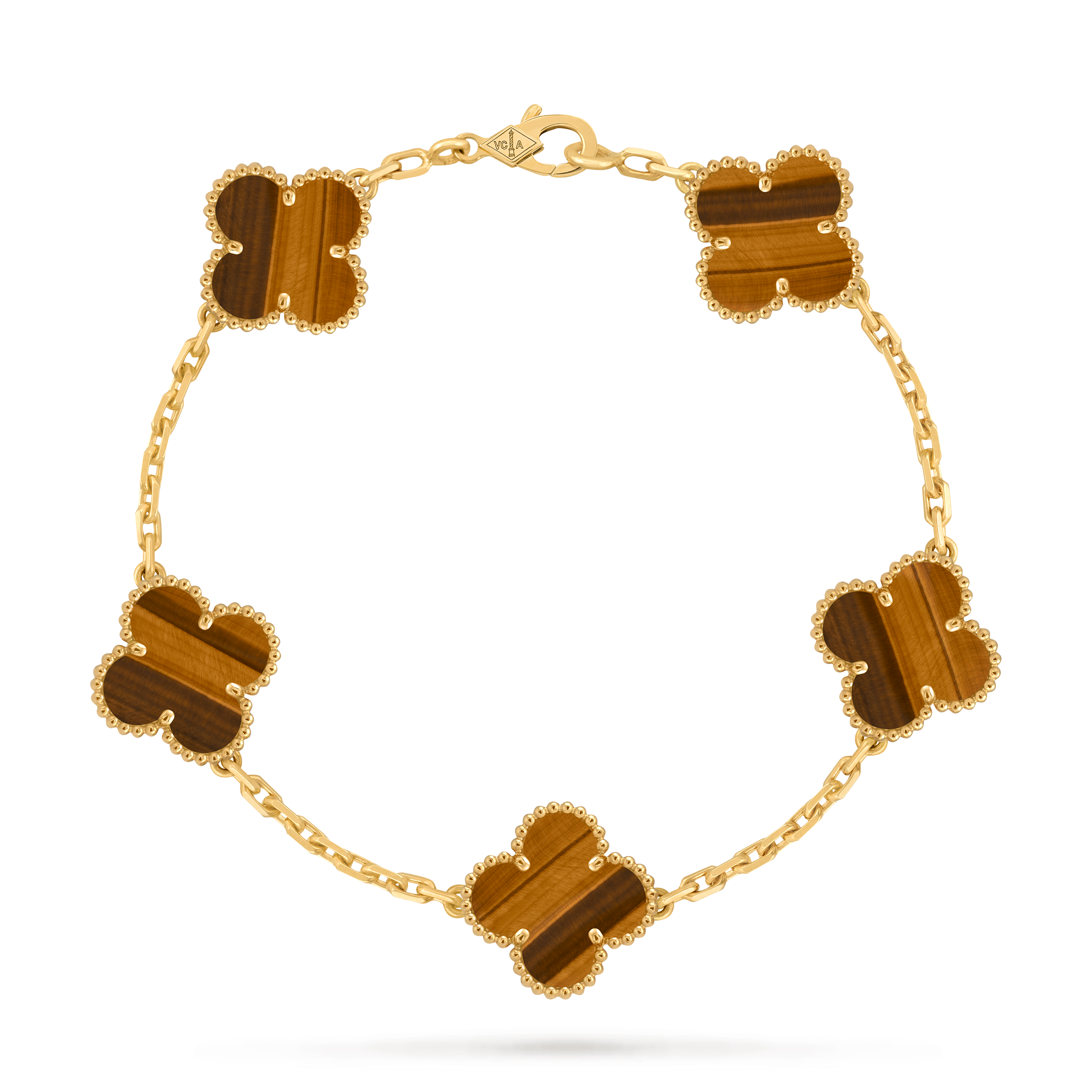 ヴィンテージ アルハンブラ ブレスレット、5モチーフ 18K