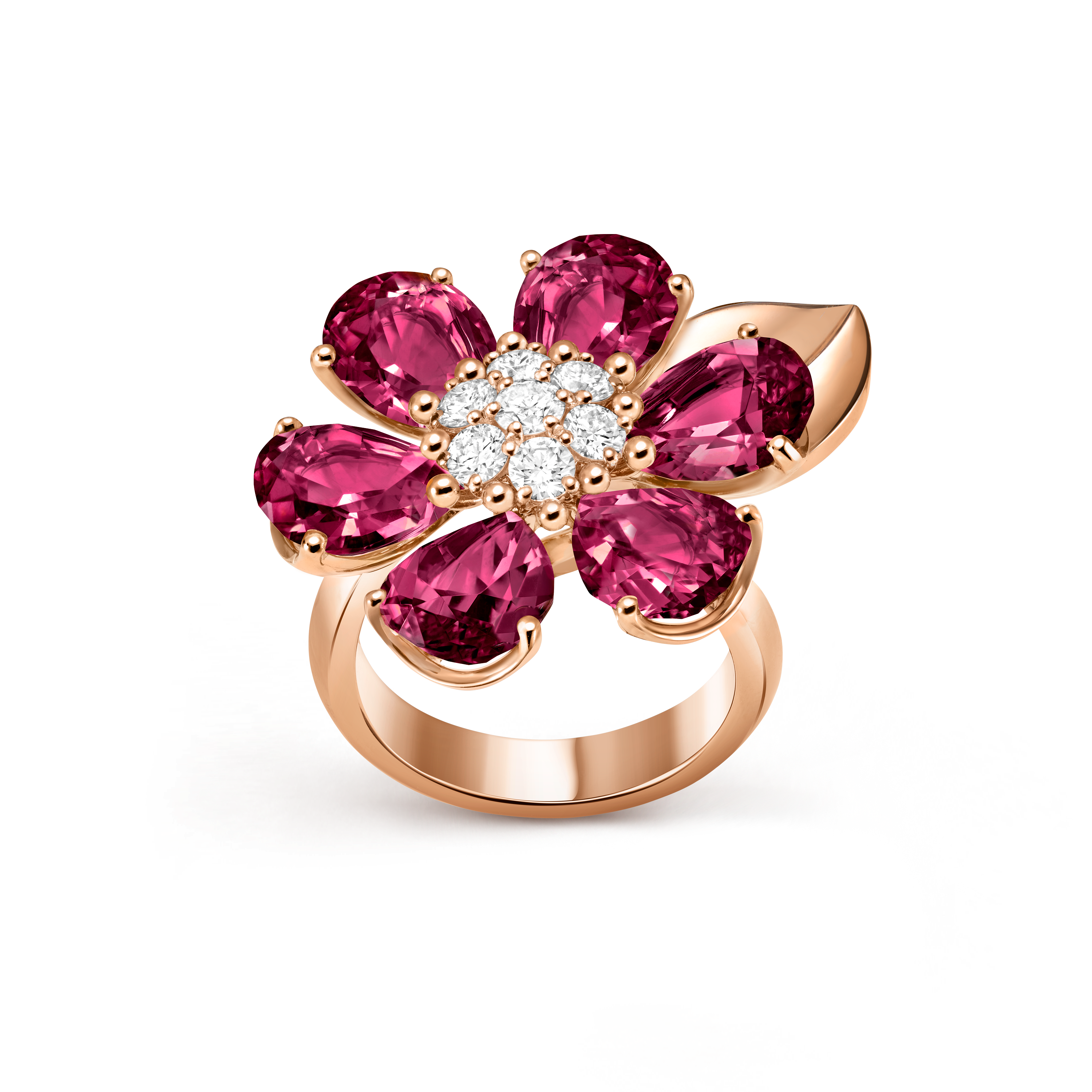 フルール ダワイ リング 18K ローズ ゴールド, ダイヤモンド