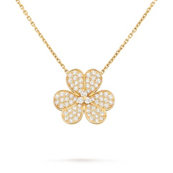 フリヴォル ネックレス、9フラワー 18K イエローゴールド