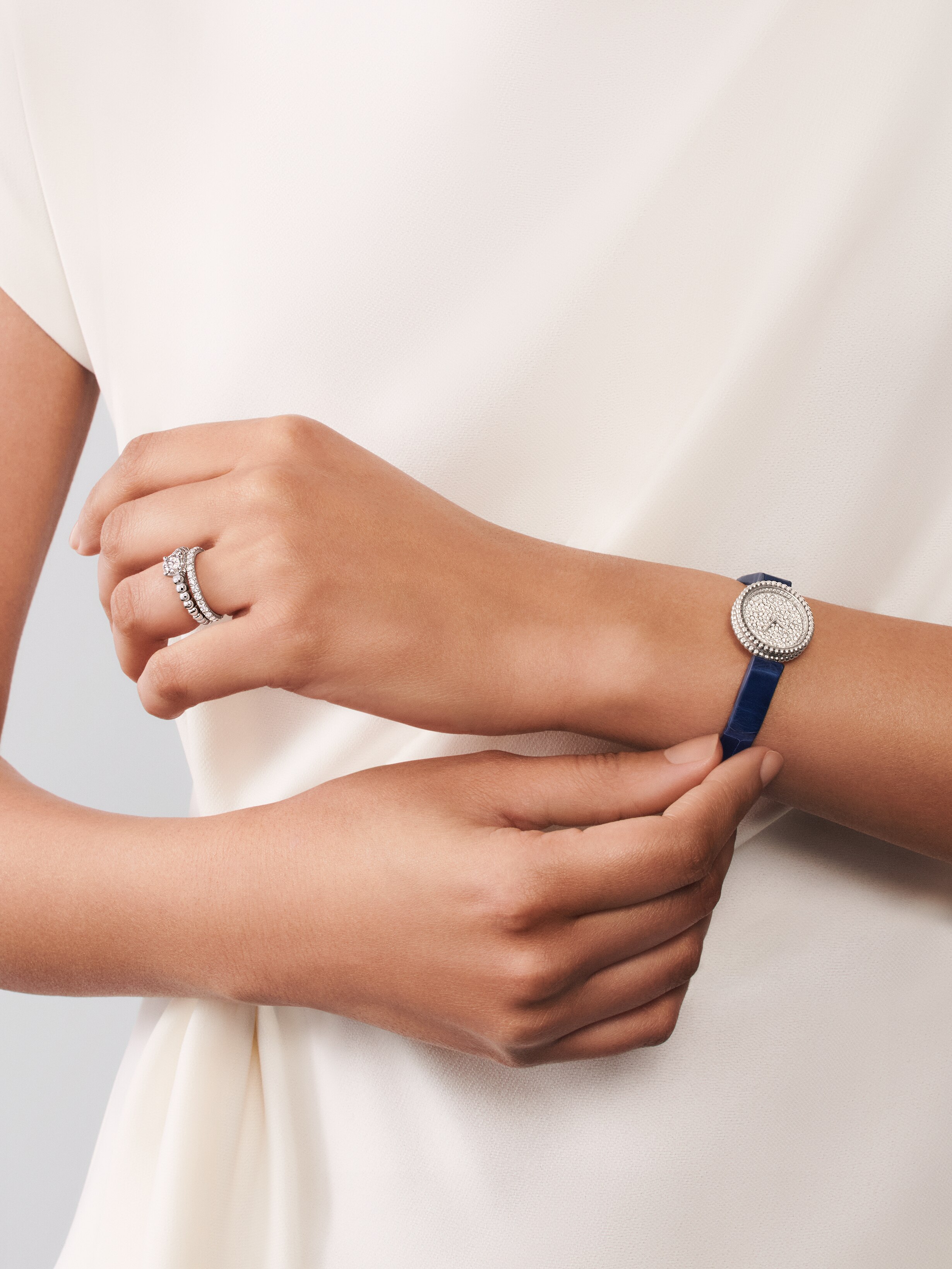 ペルレ 1.00カラット DVVS2 18K ホワイトゴールド, ダイヤモンド