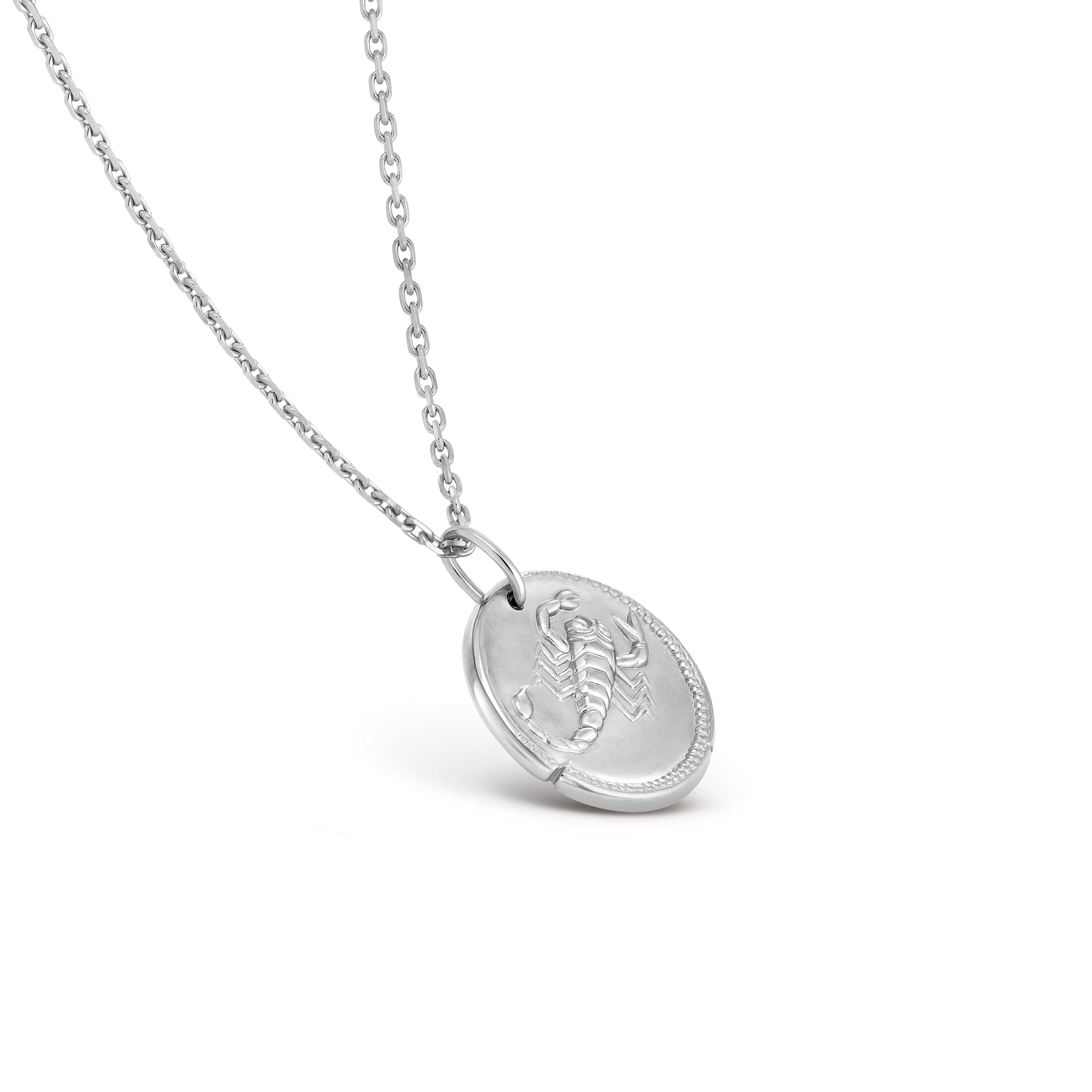 ميدالية زودياك سكوربي (العقرب), ذهب أبيض 18 قيراط, Three Fourth, Jewelry Pendent - Van Cleef & Arpels