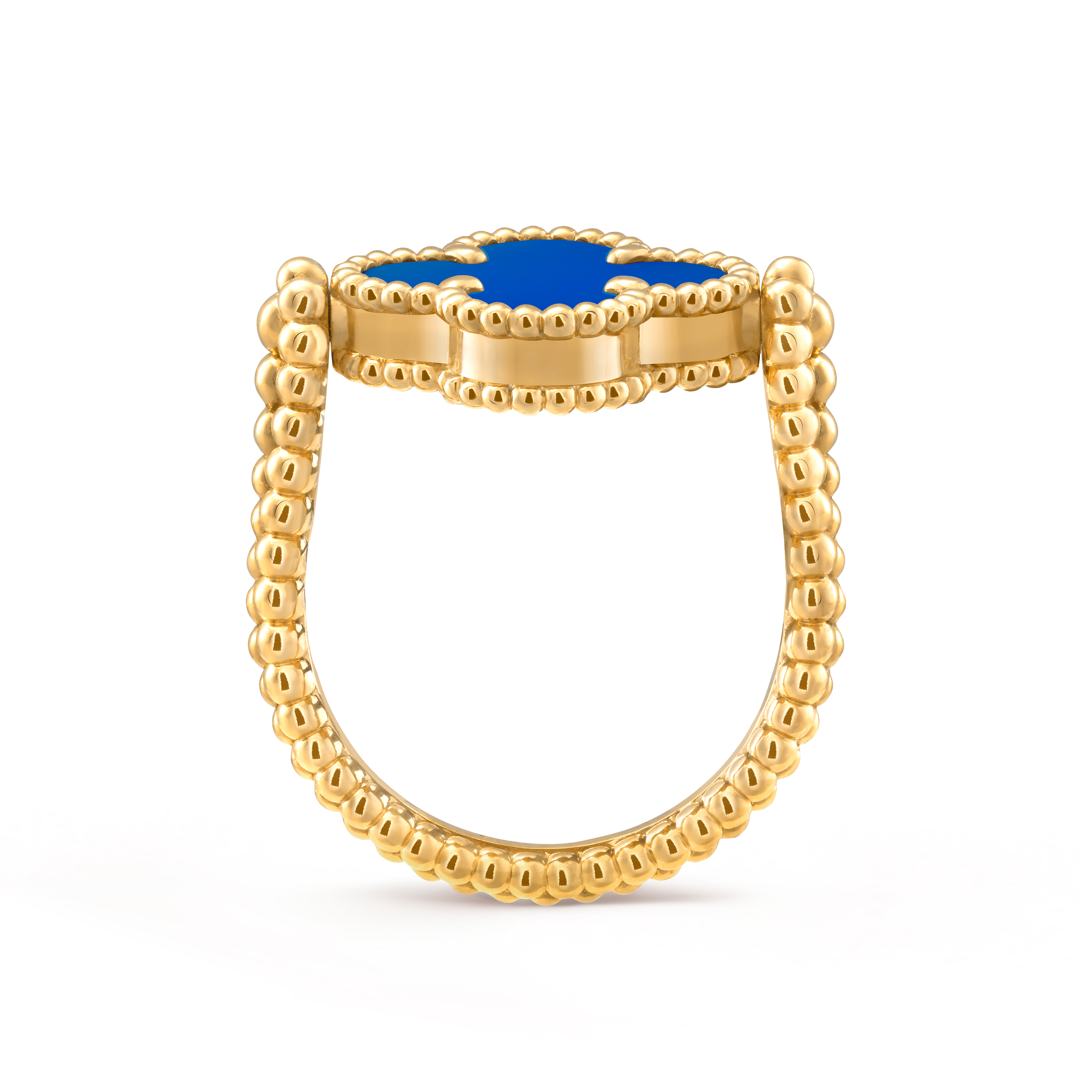 ヴィンテージ アルハンブラ リバーシブル リング 18K イエローゴールド, アゲート, ダイヤモンド - ヴァン クリーフ&アーペル - Van  Cleef & Arpels