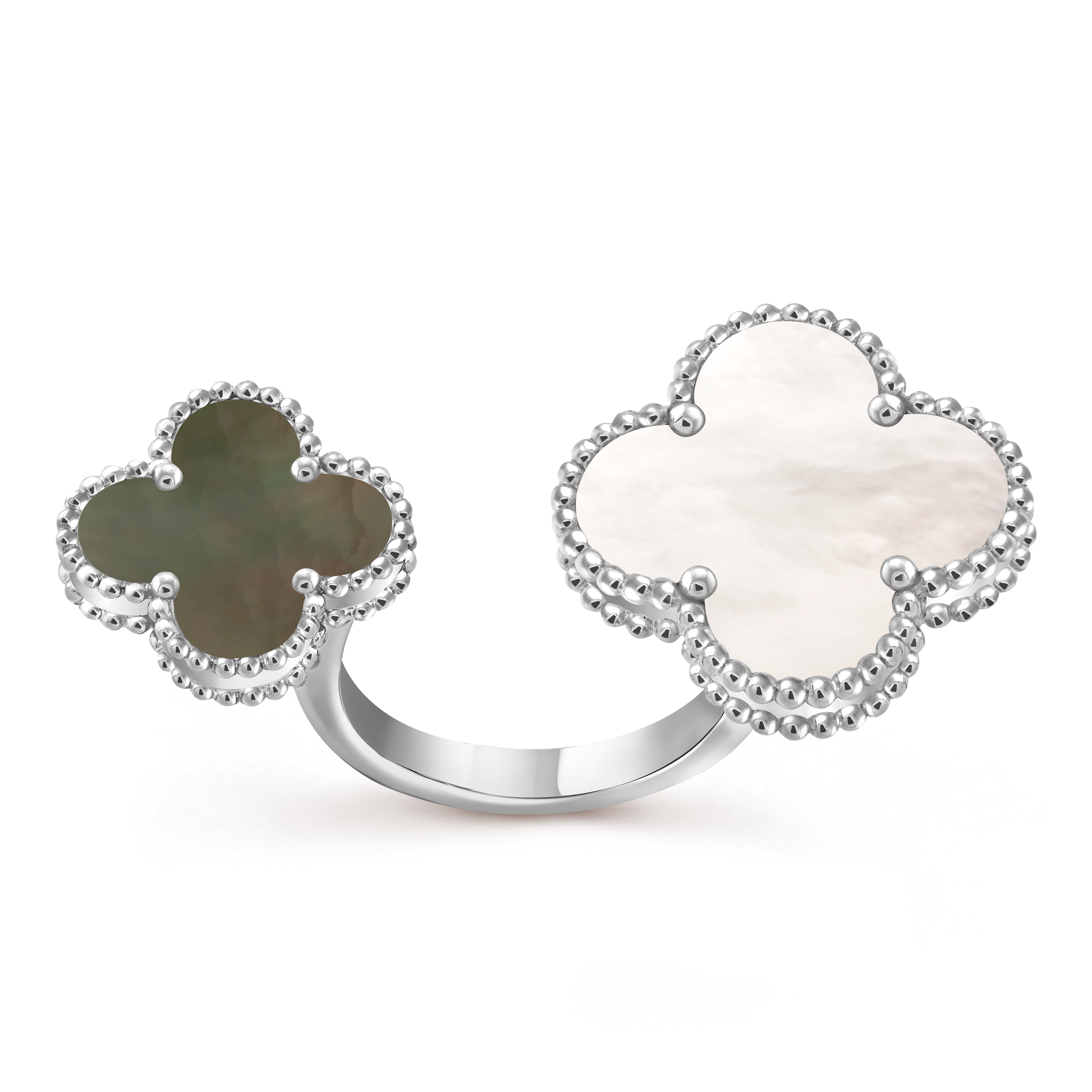 Magic Alhambra Between the Finger ring 18K white gold