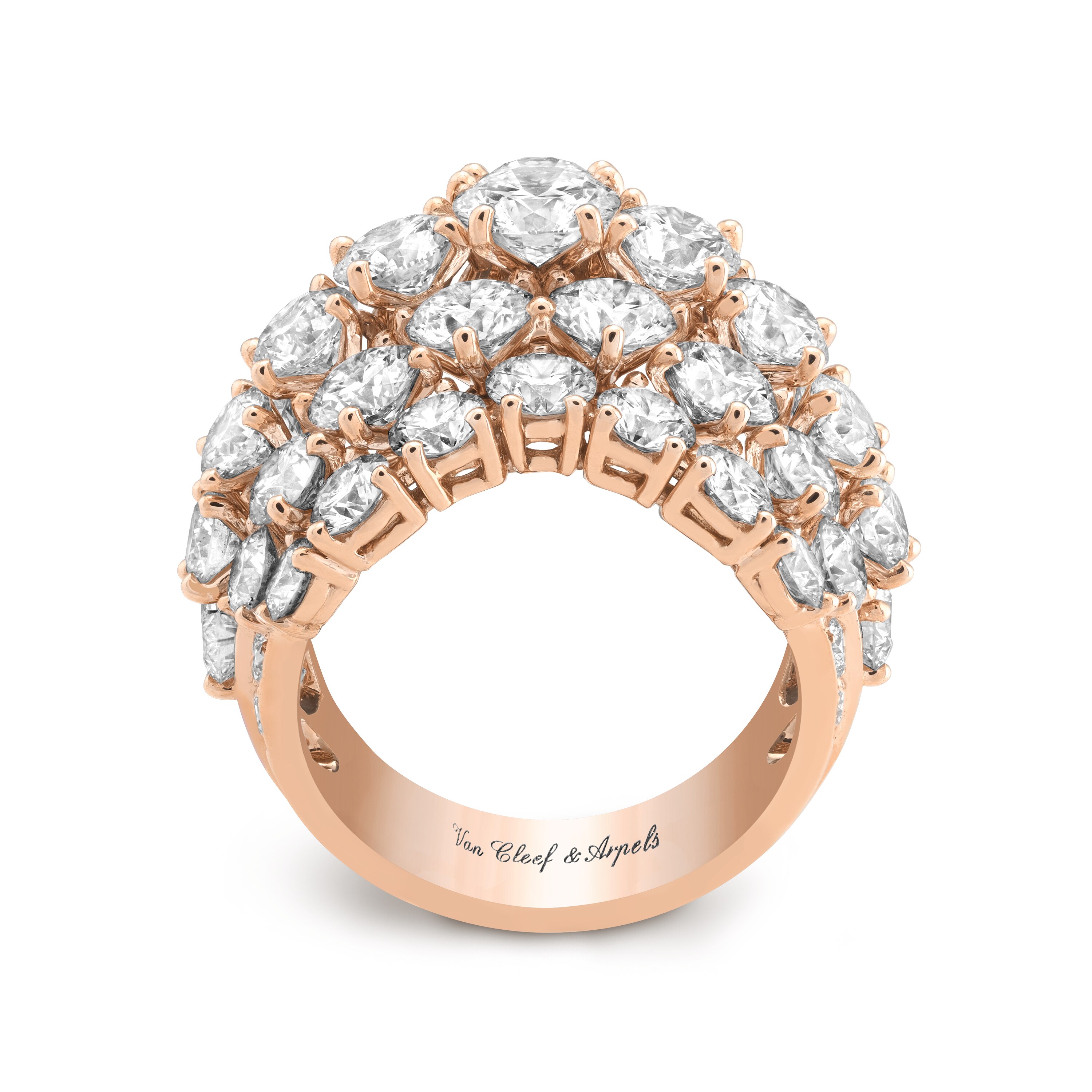 À Cheval ring 18K rose gold, Diamond - Van Cleef & Arpels