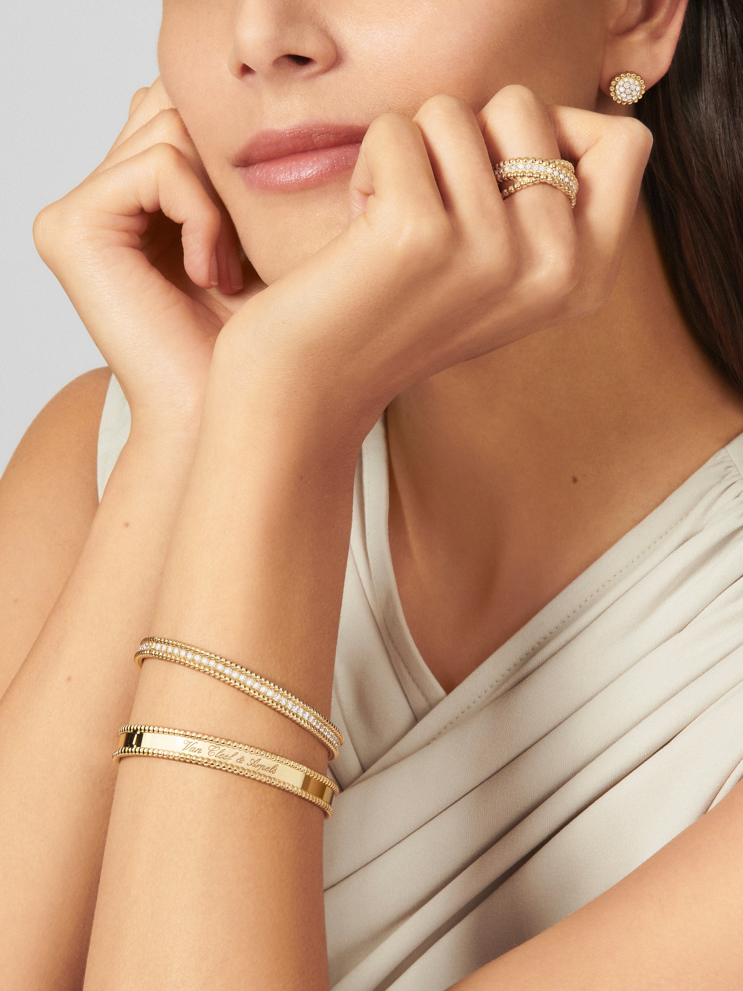 Van cleef perlee bracelet price new arrivals