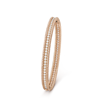 ペルレ クローバー ブレスレット、スモールモデル 18K ローズ