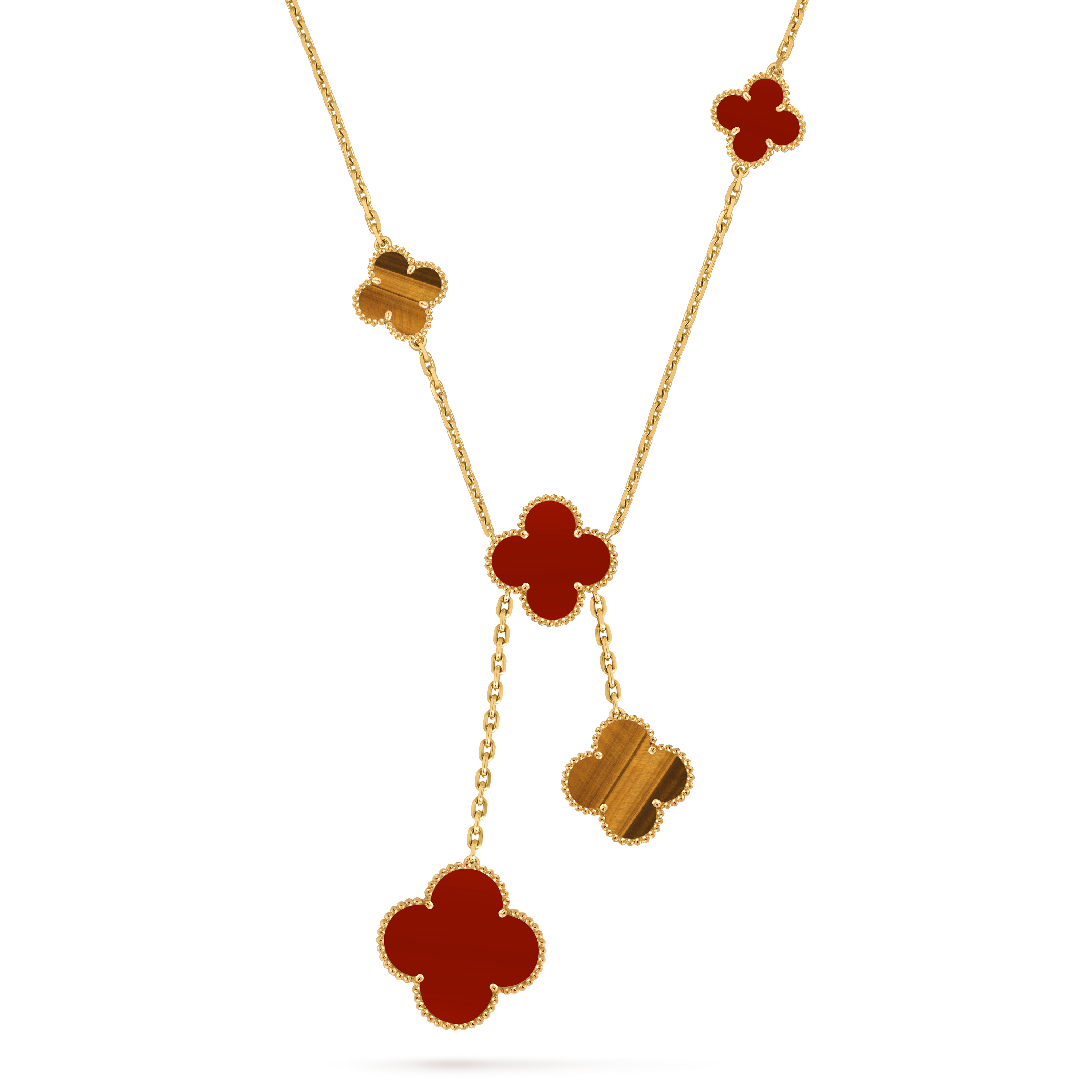 マジック アルハンブラ ネックレス、6モチーフ 18K イエロー