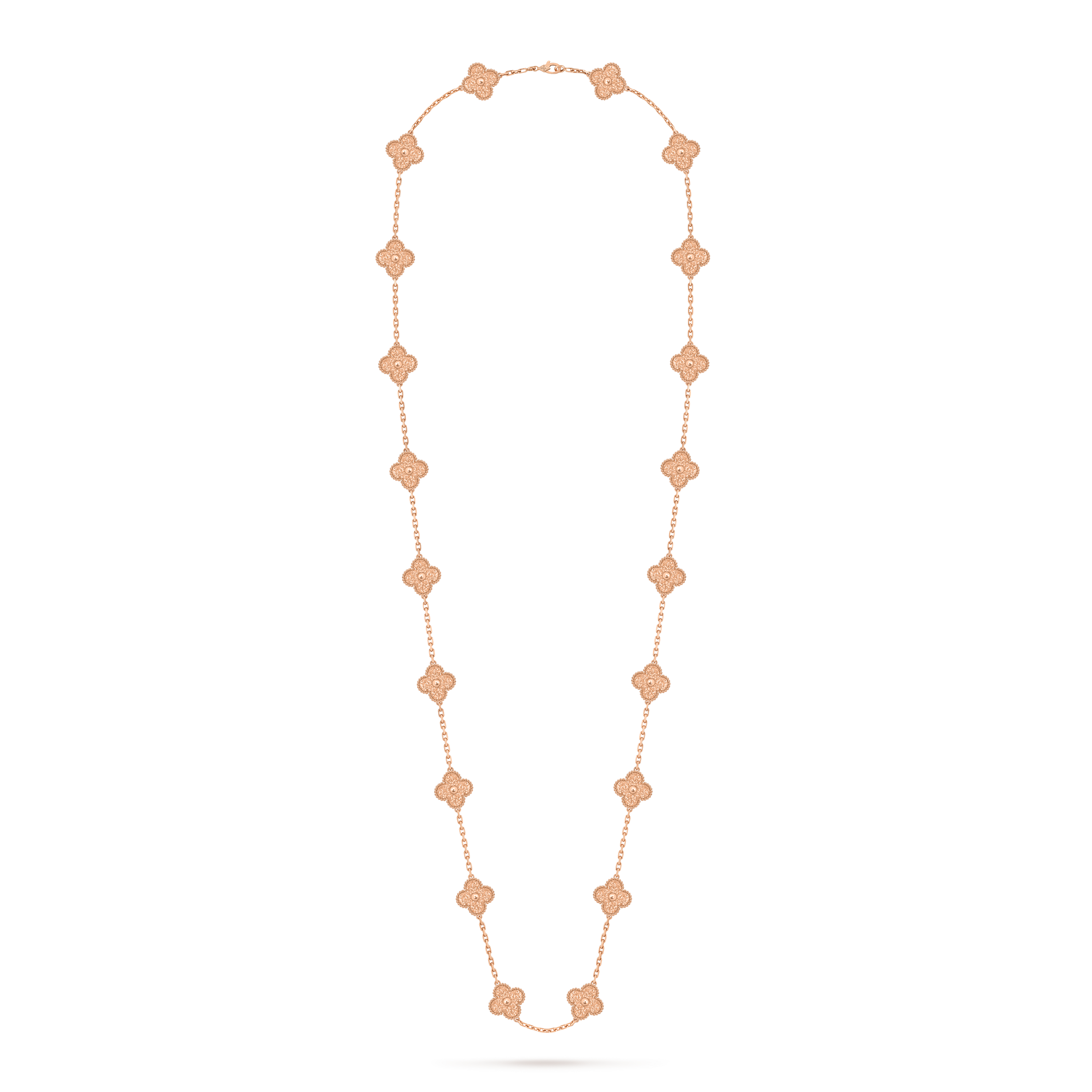 Vintage Alhambra bracelet, 5 motifs 18K rose gold - Van