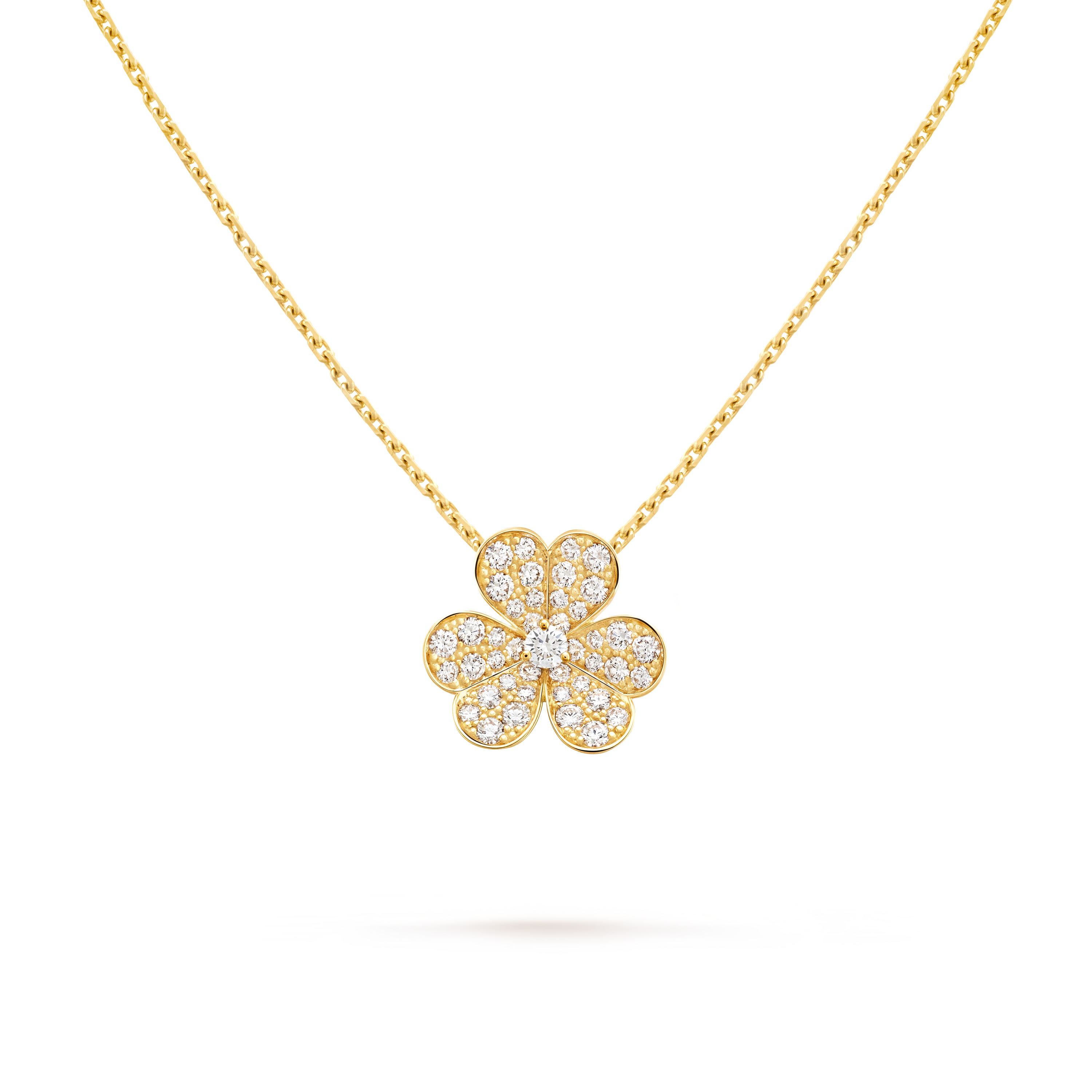 Frivole pendant, small model 18K yellow gold, Diamond - Van Cleef & Arpels