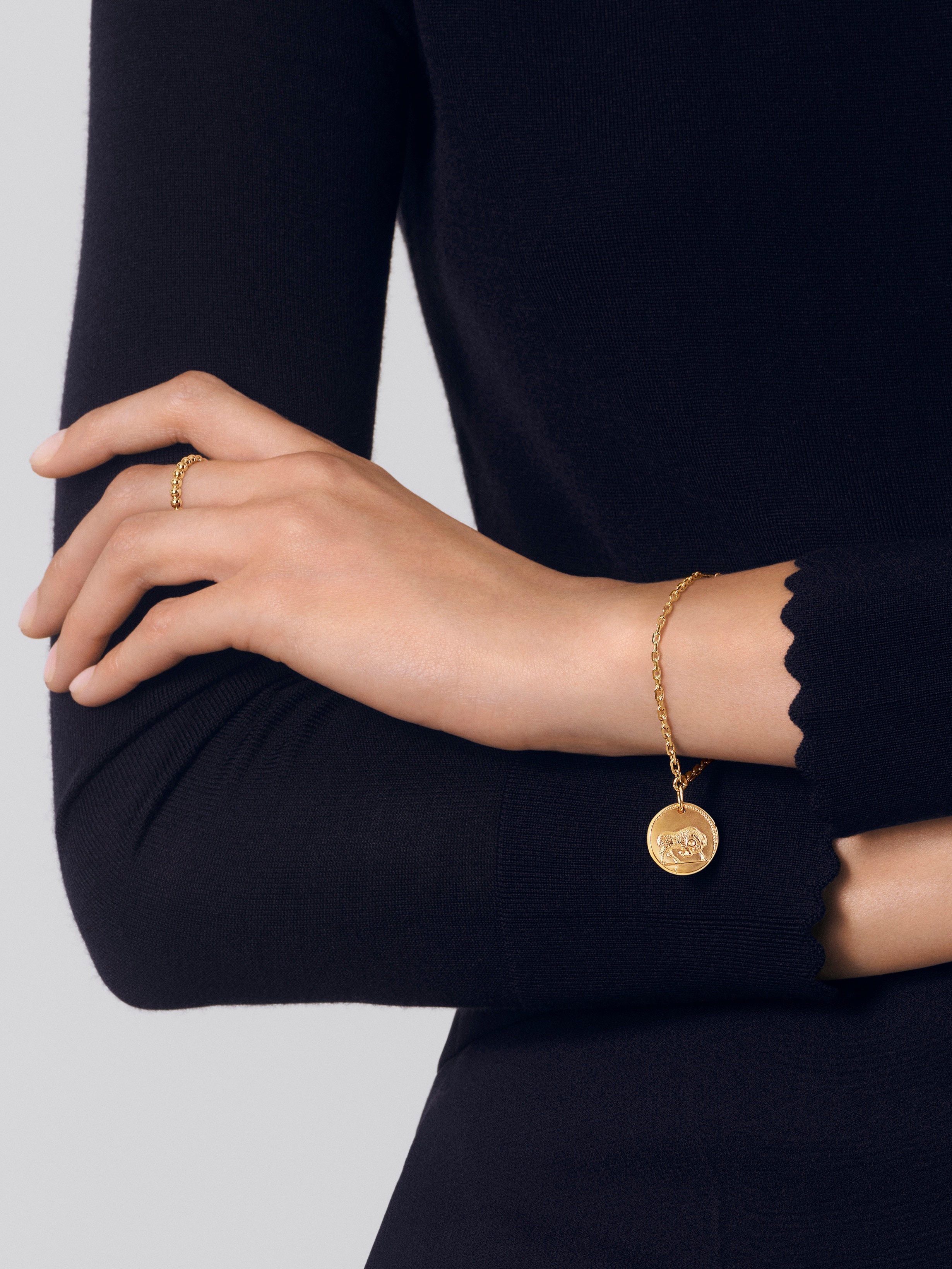 Zodiaque bracelet Arietis (Aries), 18K yellow gold, Worn Alternative, Jewelry Bracelet - Van Cleef & Arpels