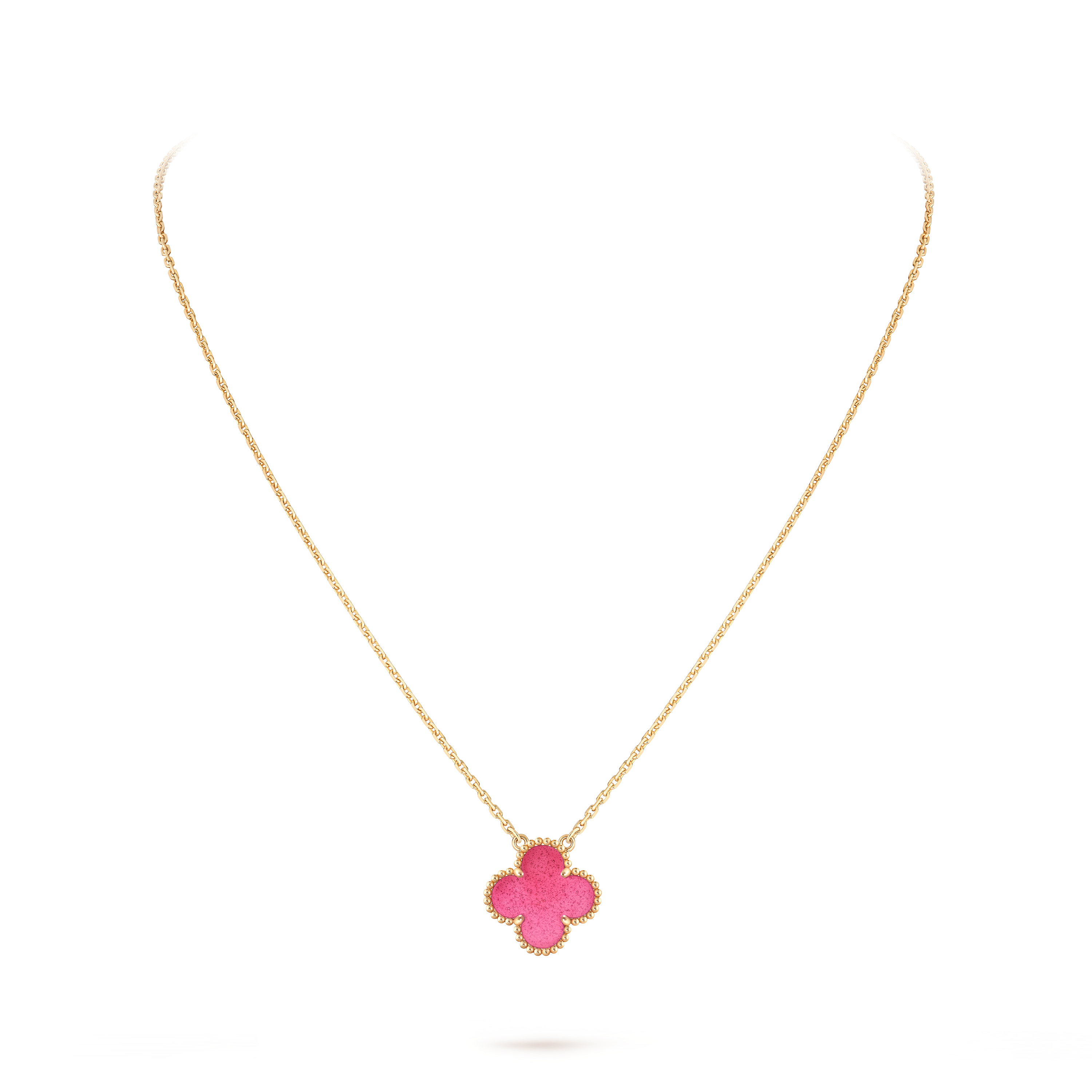 Vintage Alhambra pendant, 18K yellow gold, Three Fourth, Jewelry Pendent - Van Cleef & Arpels