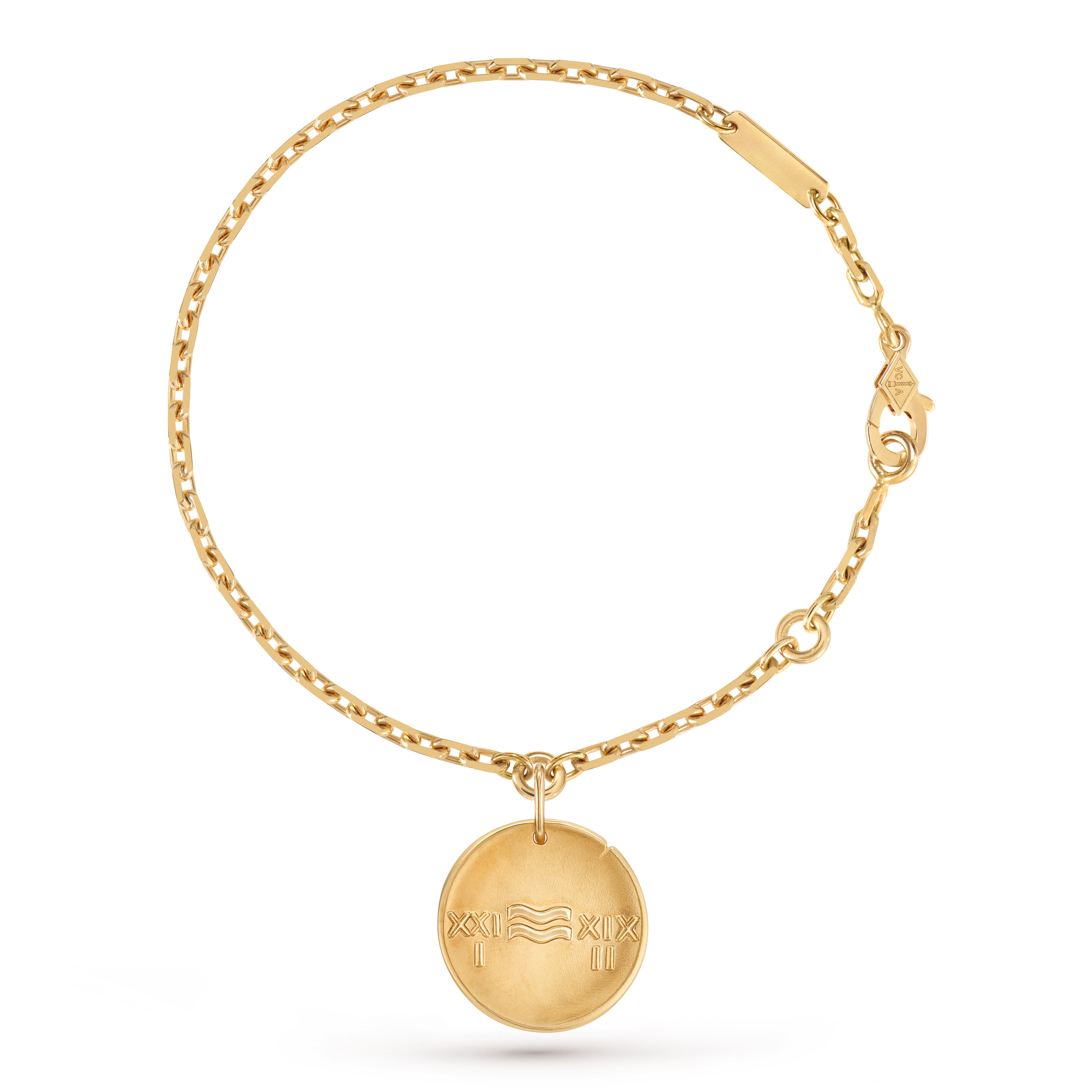 Armband Zodiaque Aquarii (Wassermann), 18 Karat Gelbgold, Front, Jewelry Bracelet - Van Cleef & Arpels