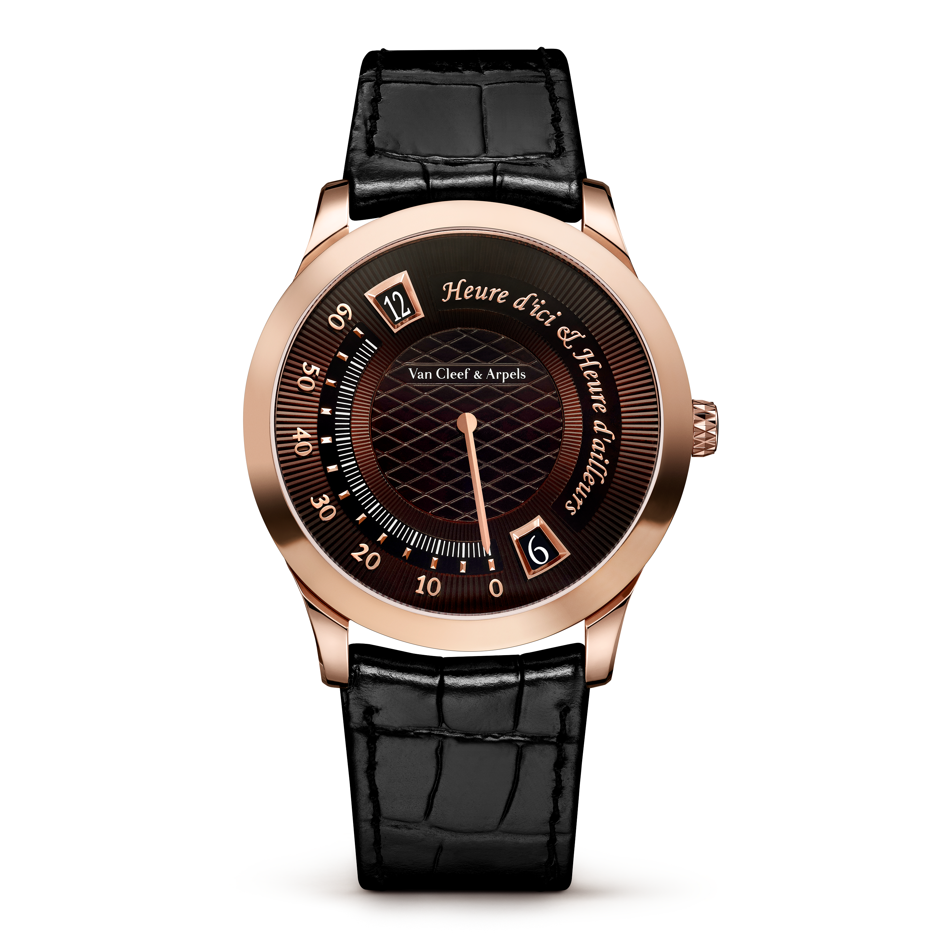 ミッドナイト ユール ディシ エ ユール ダイヨール ウォッチ, 18K ローズ ゴールド, Front Alternative, Watch - ヴァン クリーフ&アーペル - Van Cleef & Arpels