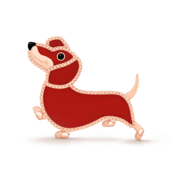 VCARP9RW00 - Lucky Animals Dachshund胸针