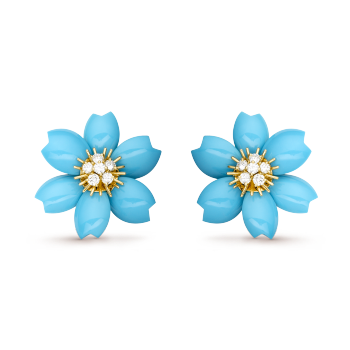 VCARD02500 - Rose de Noël earrings, small model