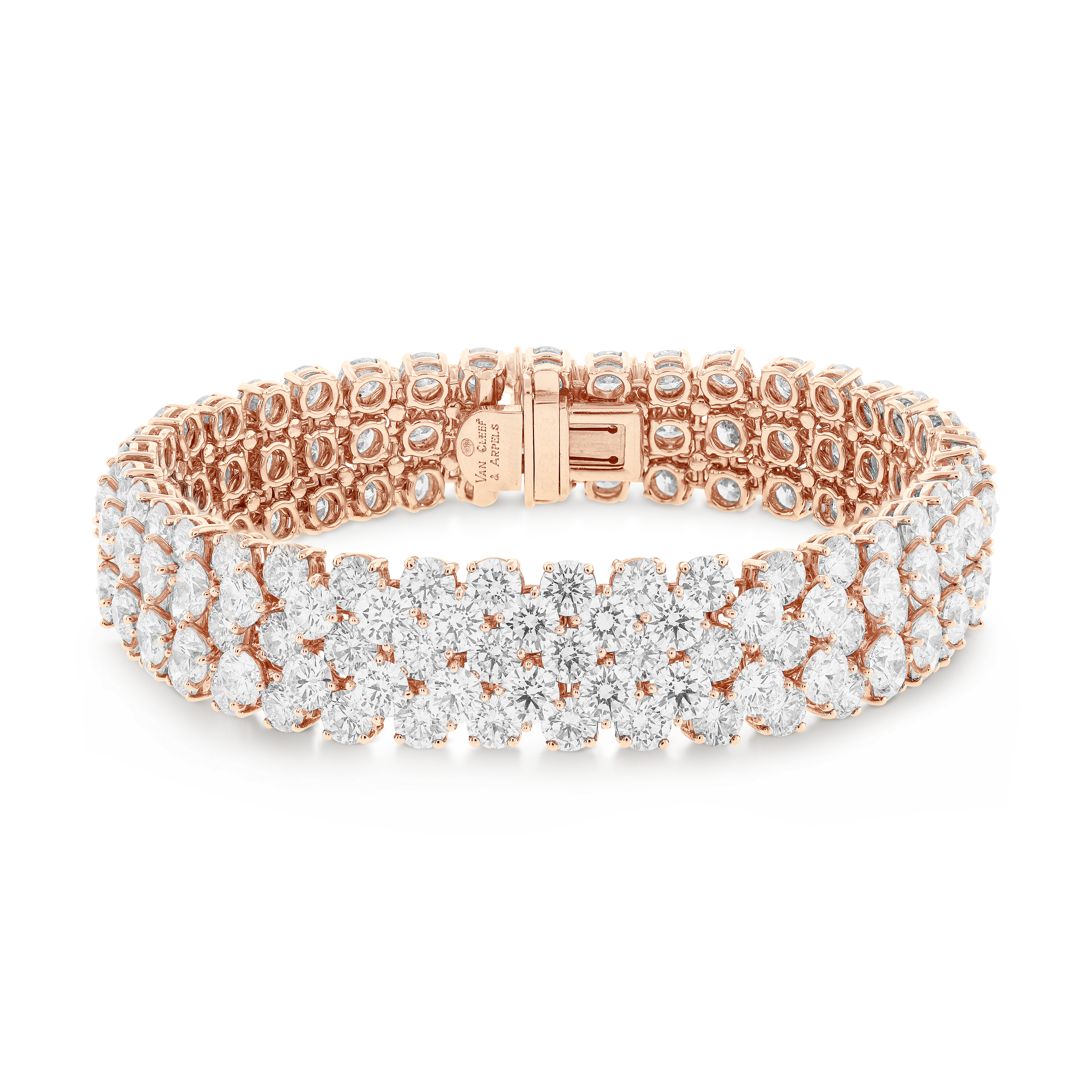 À Cheval 5-row transformable necklace, 18K rose gold, Diamond:  465 stones,  90.1 carats, Detail, High Jewelry Necklace - Van Cleef & Arpels