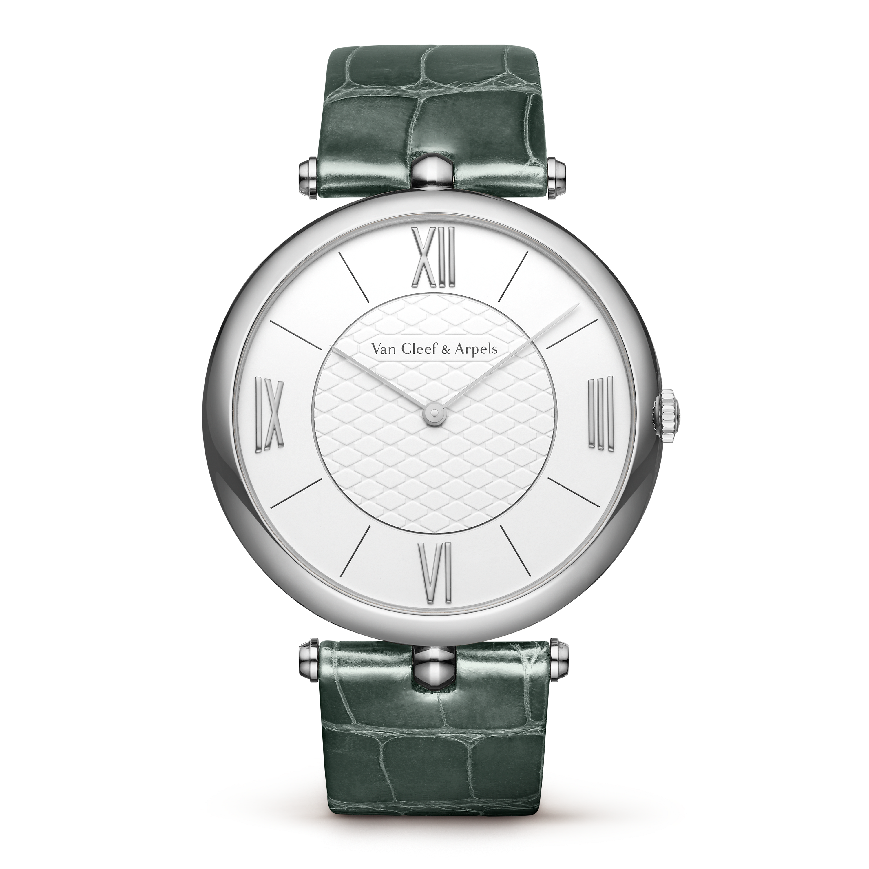 Pierre Arpels watch 42 mm 18K white gold Diamond Van Cleef