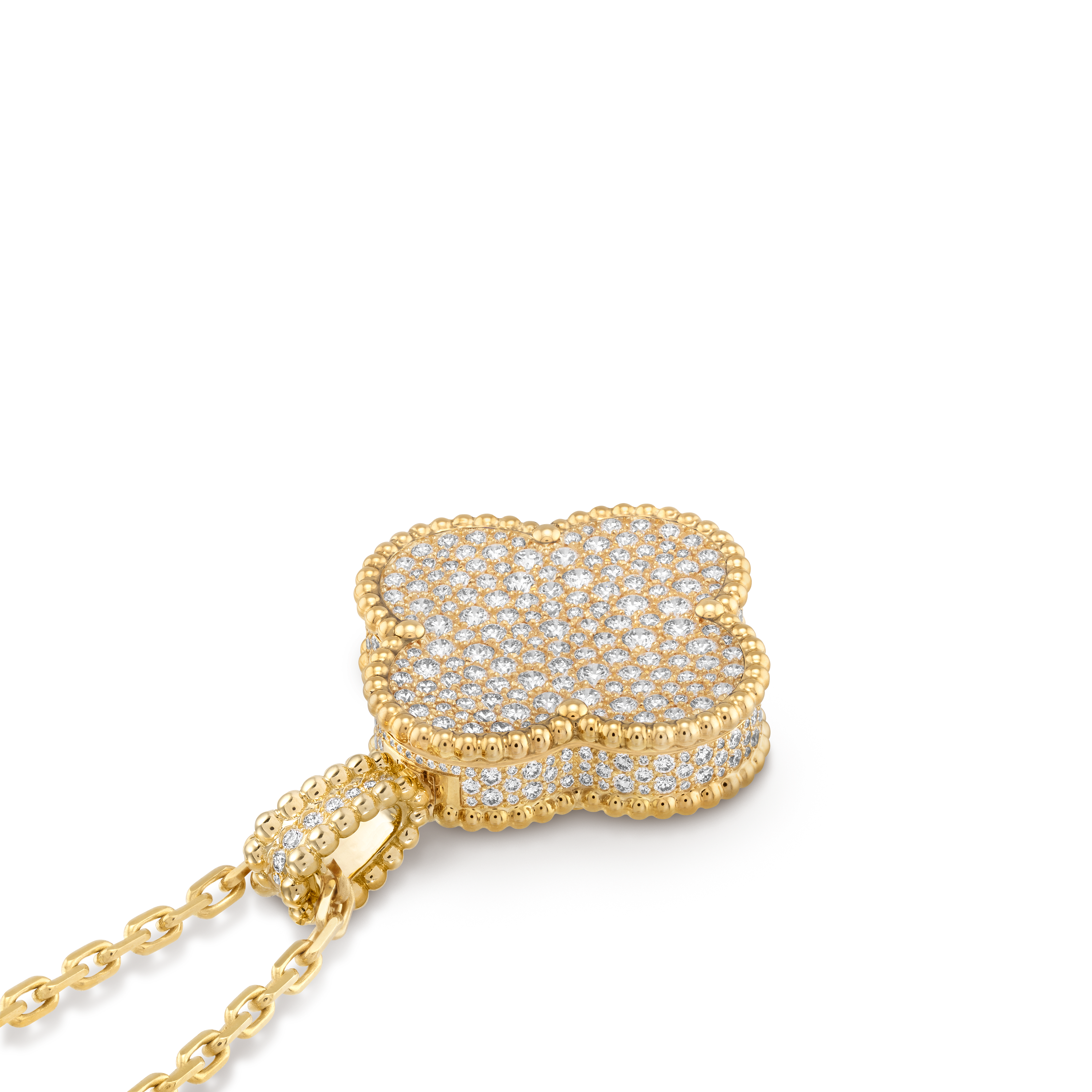 ヴィンテージ アルハンブラ ブレスレット、5モチーフ 18K イエロー 