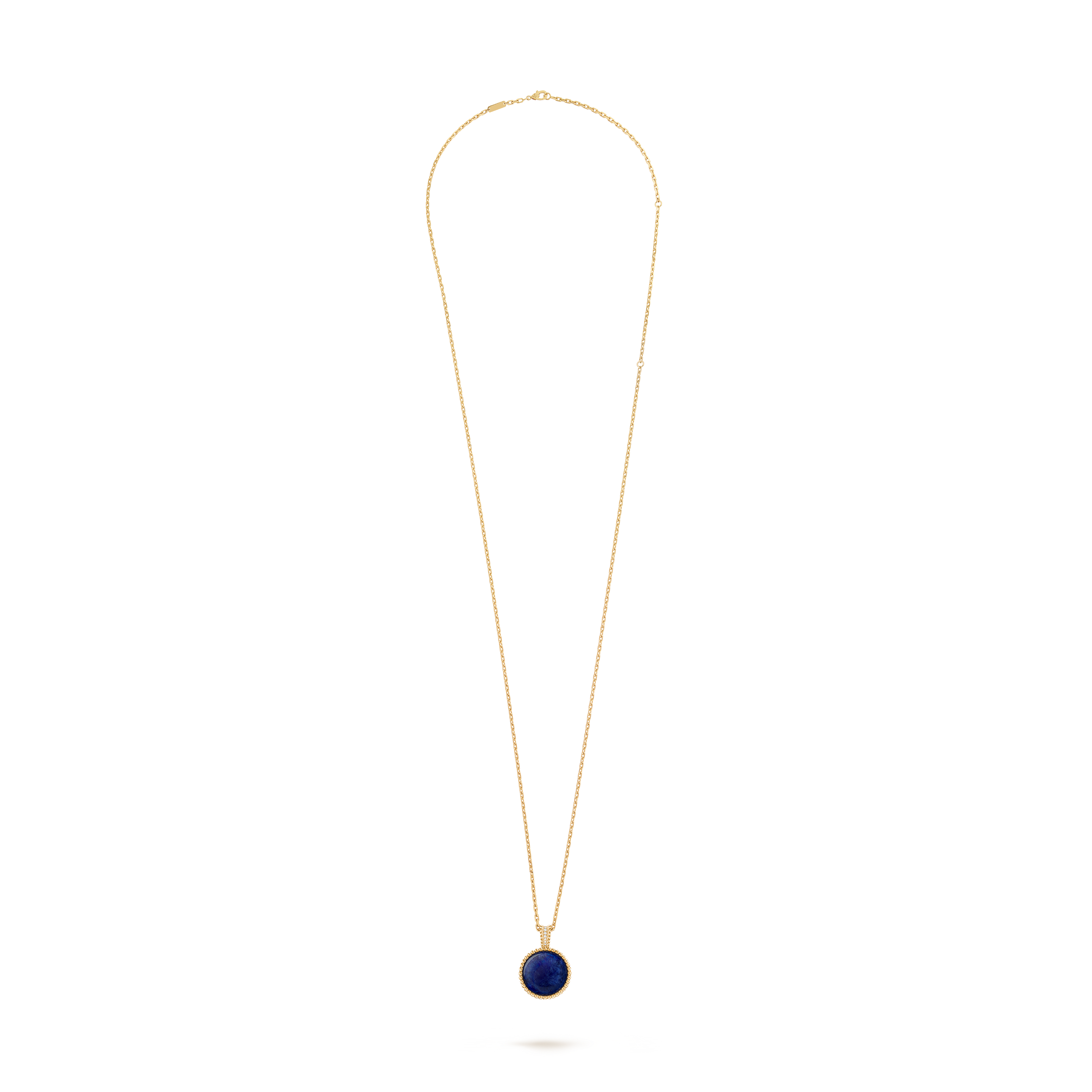 ペルレ シークレット ペンダント ウォッチ, 18K イエローゴールド, ソーダライト:  1 石, ダイヤモンド:  40 石,  0.92 カラット, マザー オブ パール:  1 石, Detail, Watch - ヴァン クリーフ&アーペル - Van Cleef & Arpels