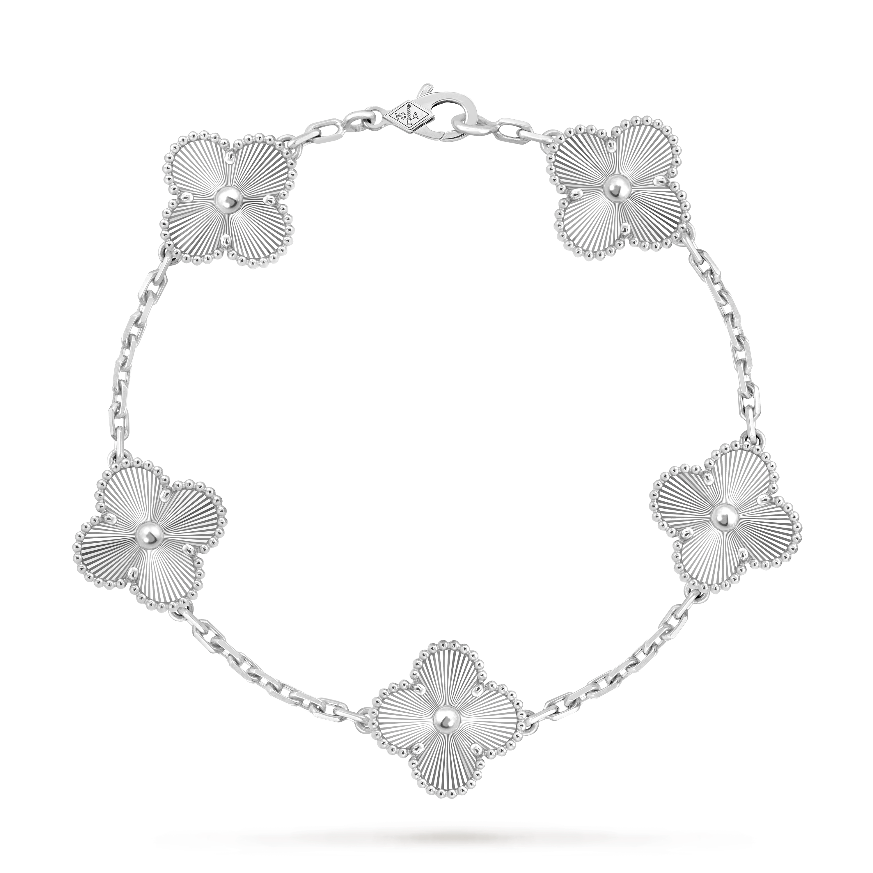 新品Van Cleef & Arpels 5モチーフ ブレスレット ヴィンテージ アルハンブラ ブレスレット、5モチーフ 18K