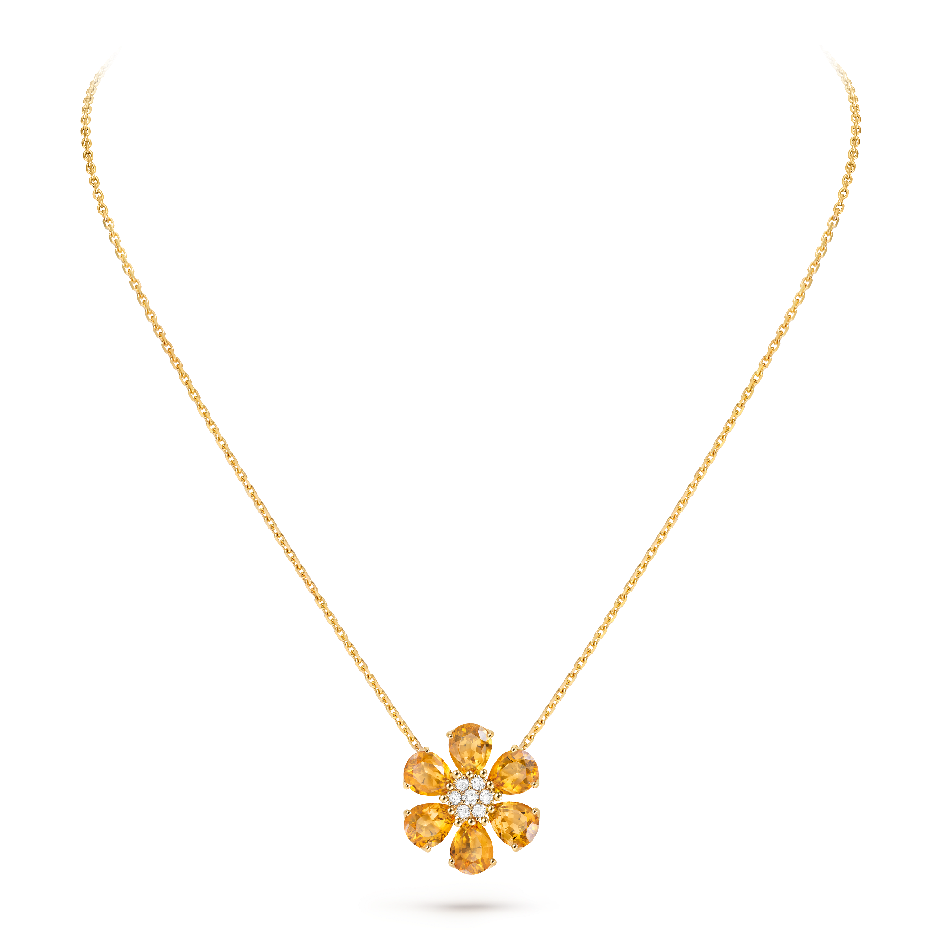 Lucky Spring pendant, plum blossom 18K rose gold, Mother-of