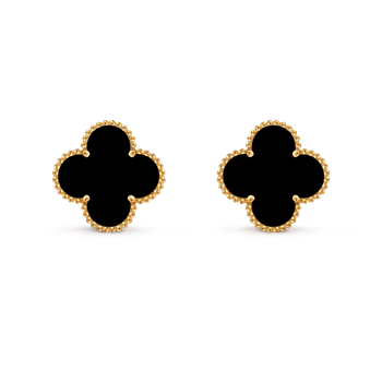 ヴァンクリーフ&アーペル ピアス　スウィートアルハンブラ　オニキス スウィート アルハンブラ ピアス 18K イエローゴールド