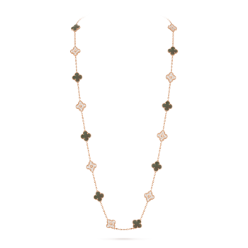 マジック アルハンブラ ロングネックレス、1 モチーフ 18K
