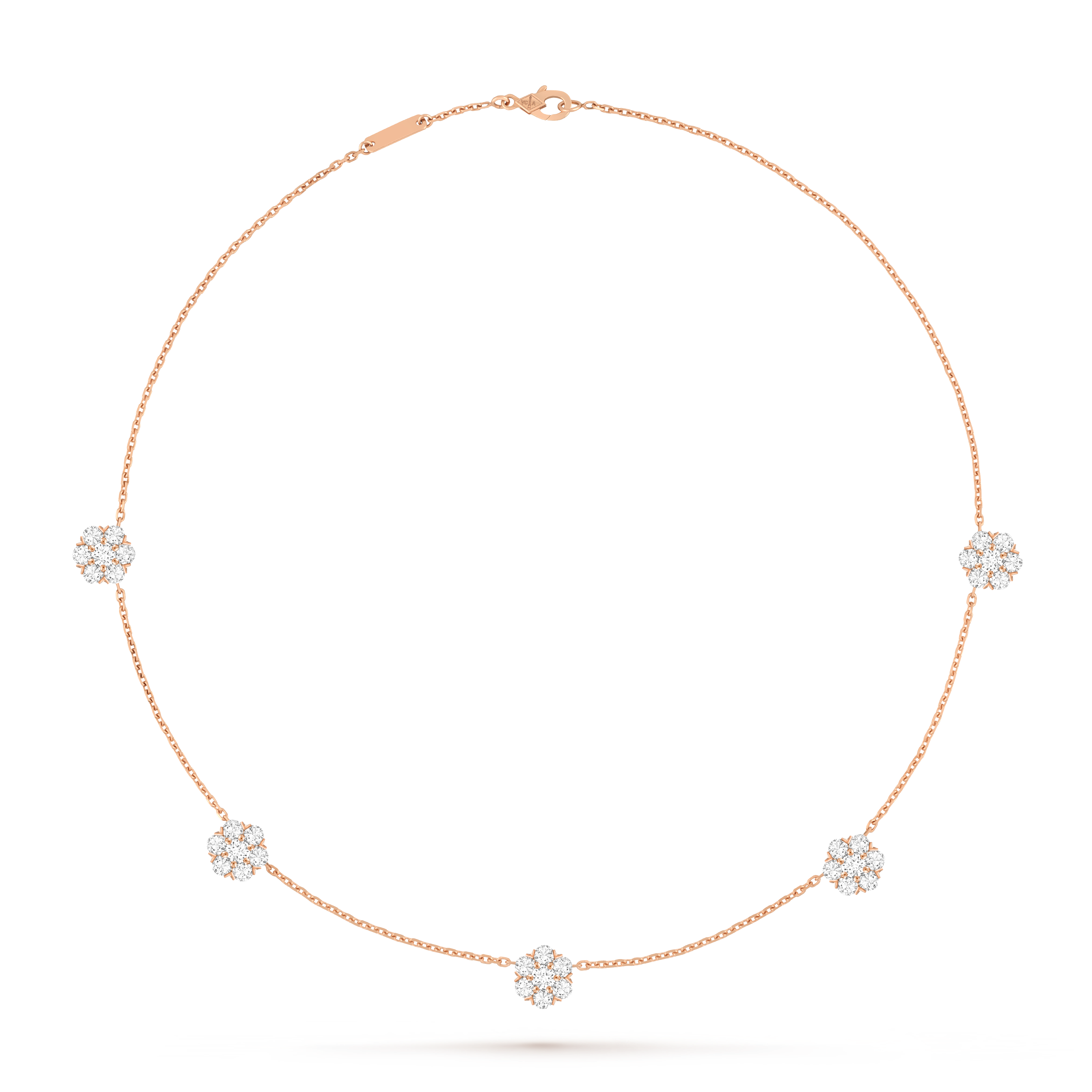 Louis Vuitton Necklace Classic Flower 18K Rose Gold Diamond