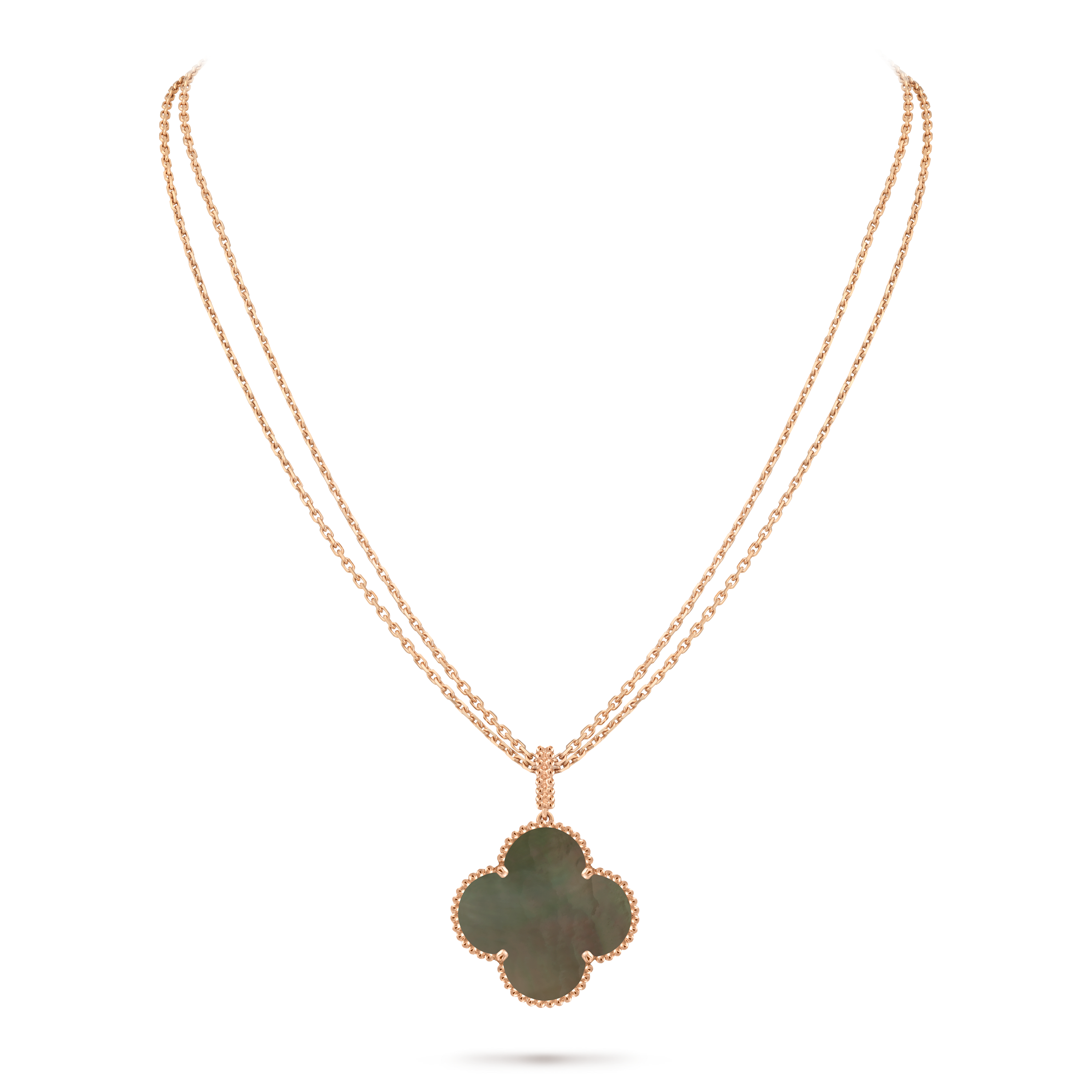 マジック アルハンブラ ロングネックレス、1 モチーフ 18K