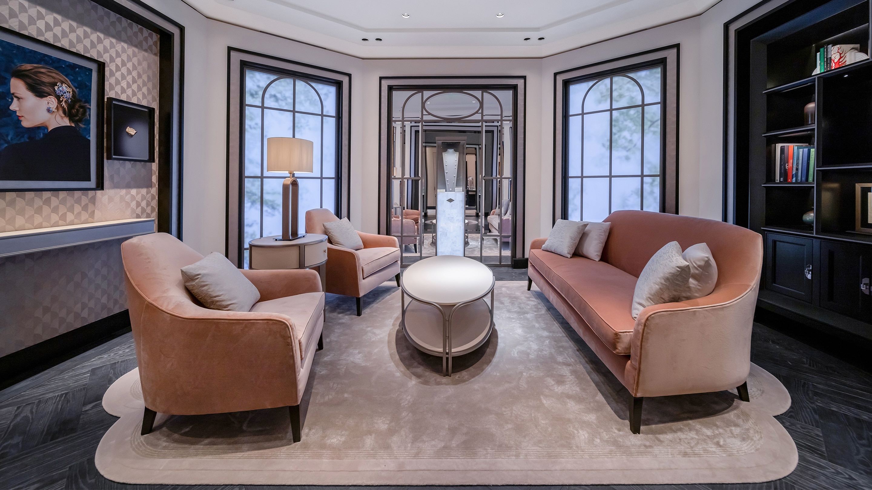 Shenyang MIXC present the interior salon view, Van Cleef and Arpels.