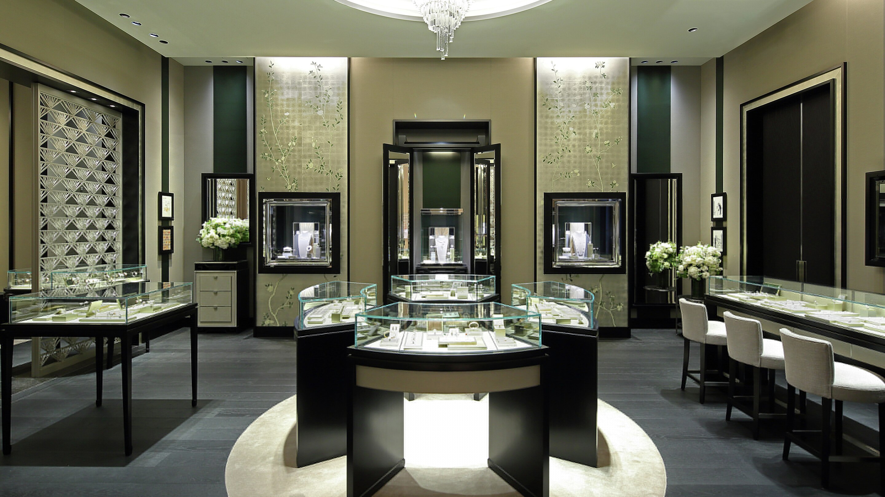 nagoya midland square boutique present interior view, Van Cleef & Arpels